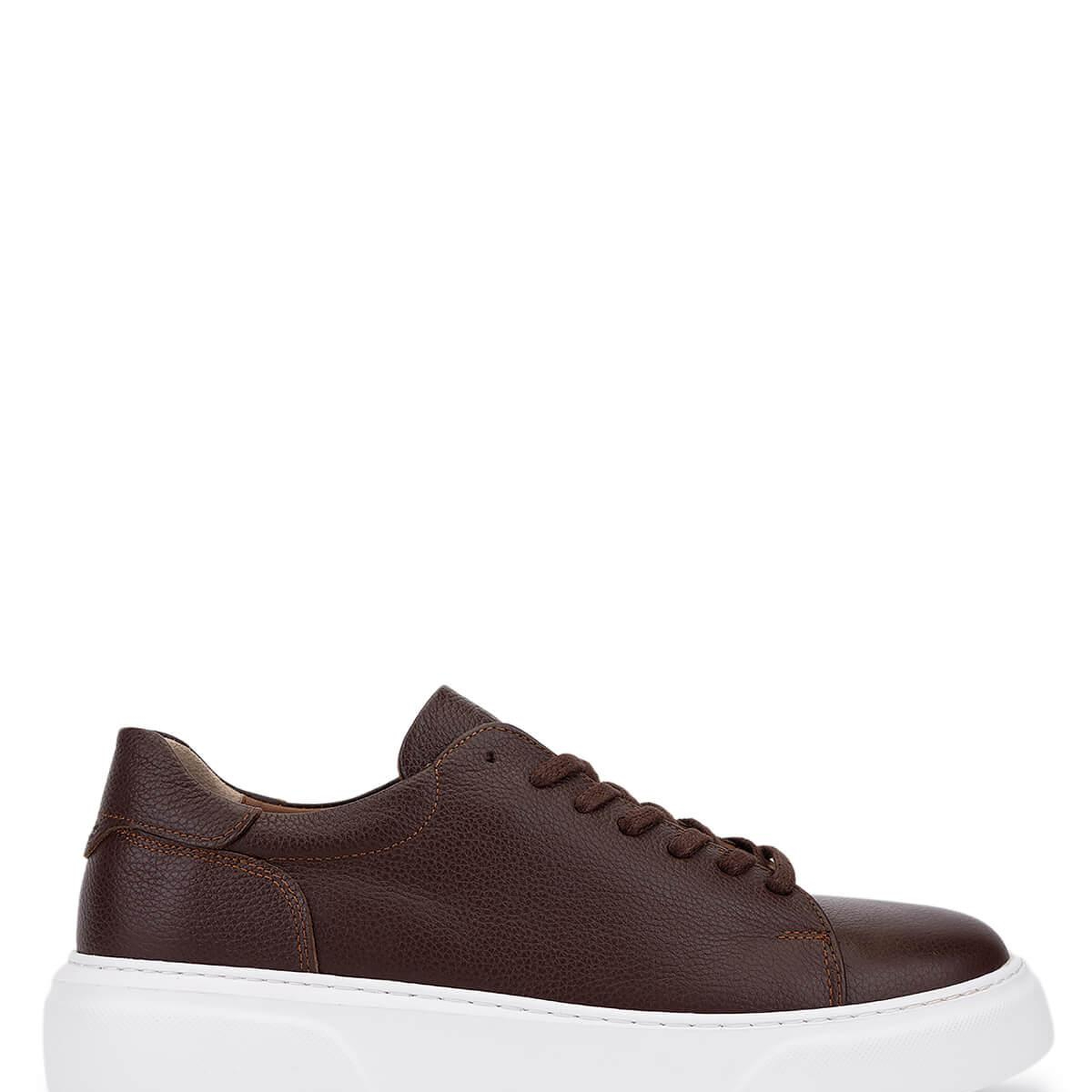 Tamer Tanca Erkek Hakiki Deri Kahverengi Sneakers & Spor Ayakkabı
