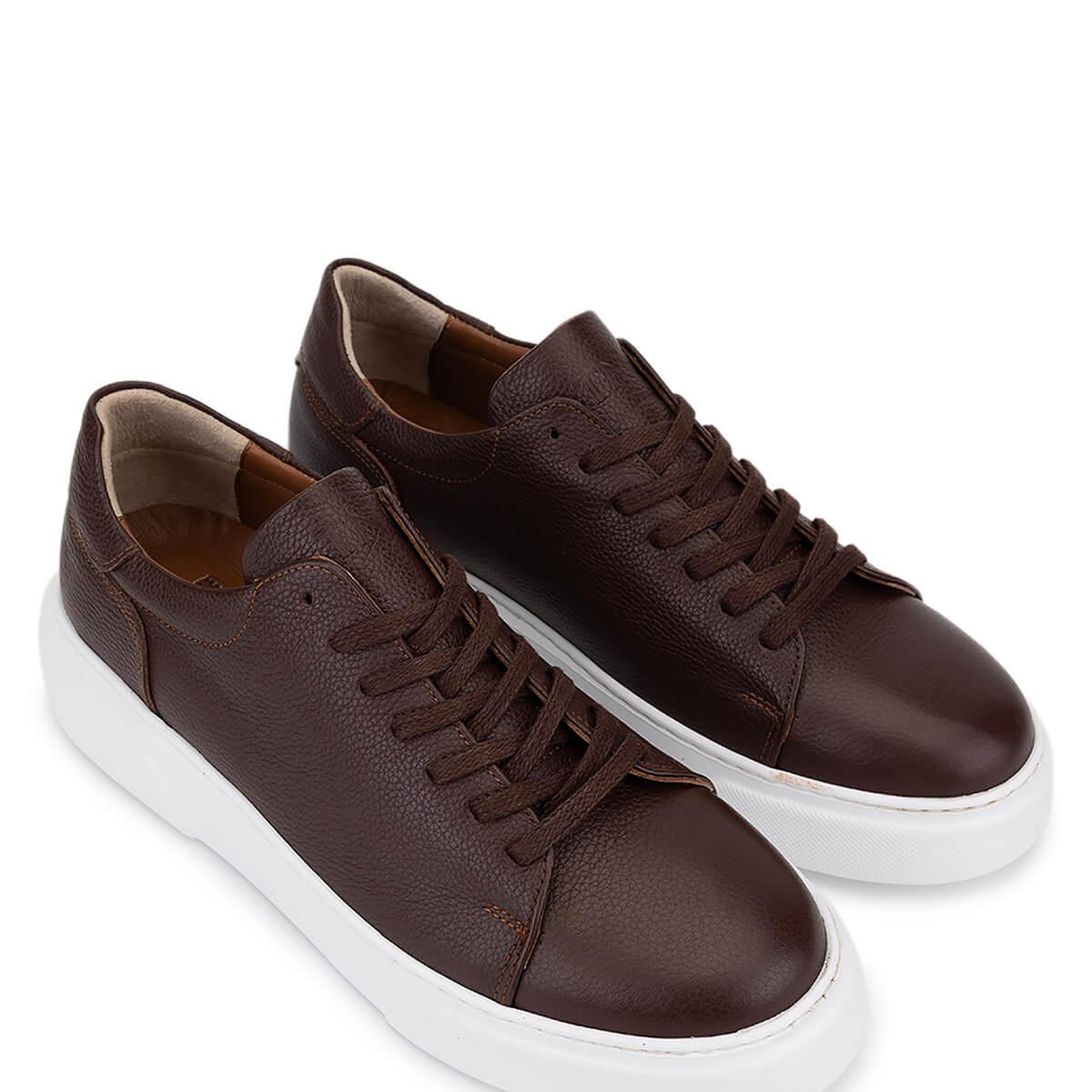 Tamer Tanca Erkek Hakiki Deri Kahverengi Sneakers & Spor Ayakkabı