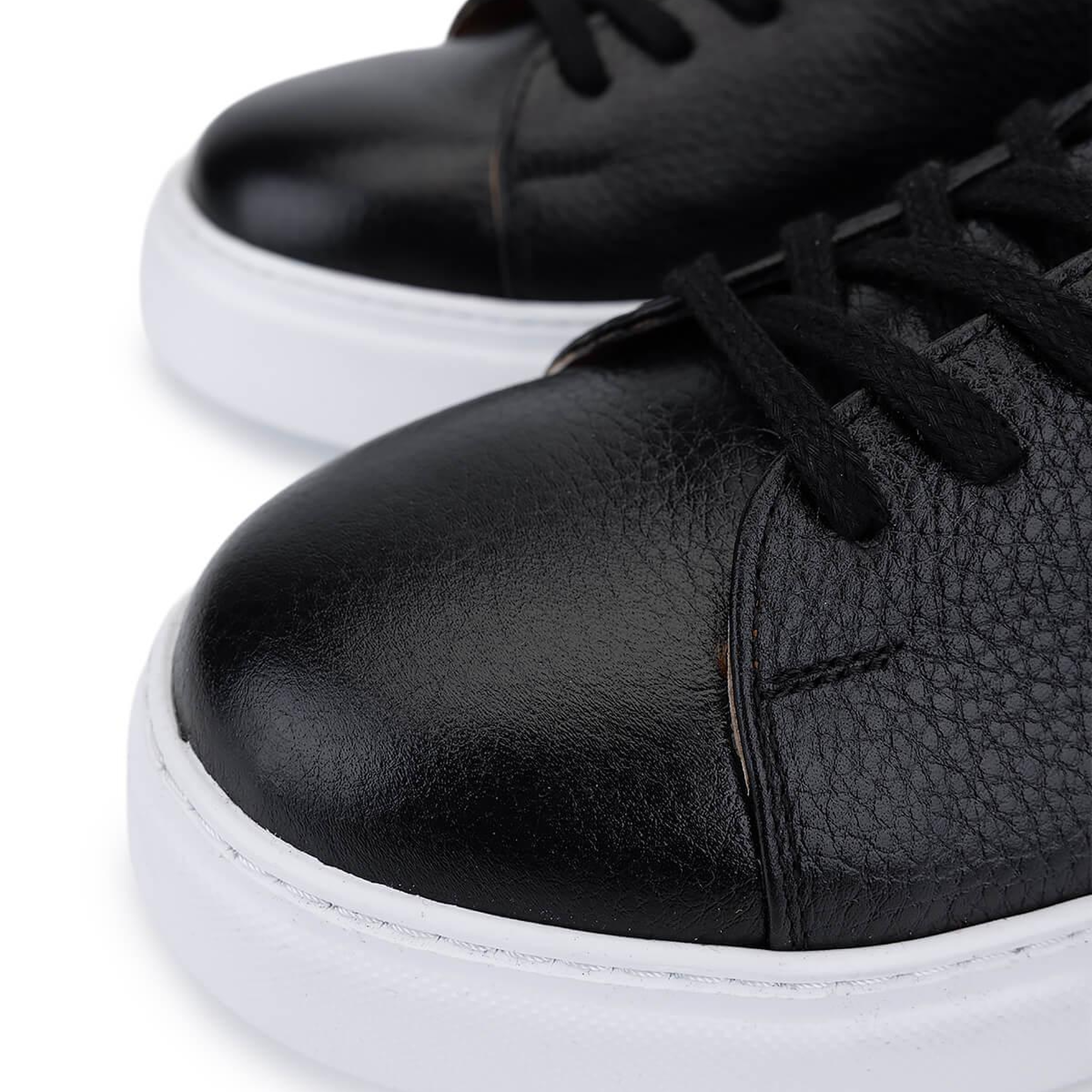 Tamer Tanca Erkek Hakiki Deri Siyah Sneakers & Spor Ayakkabı