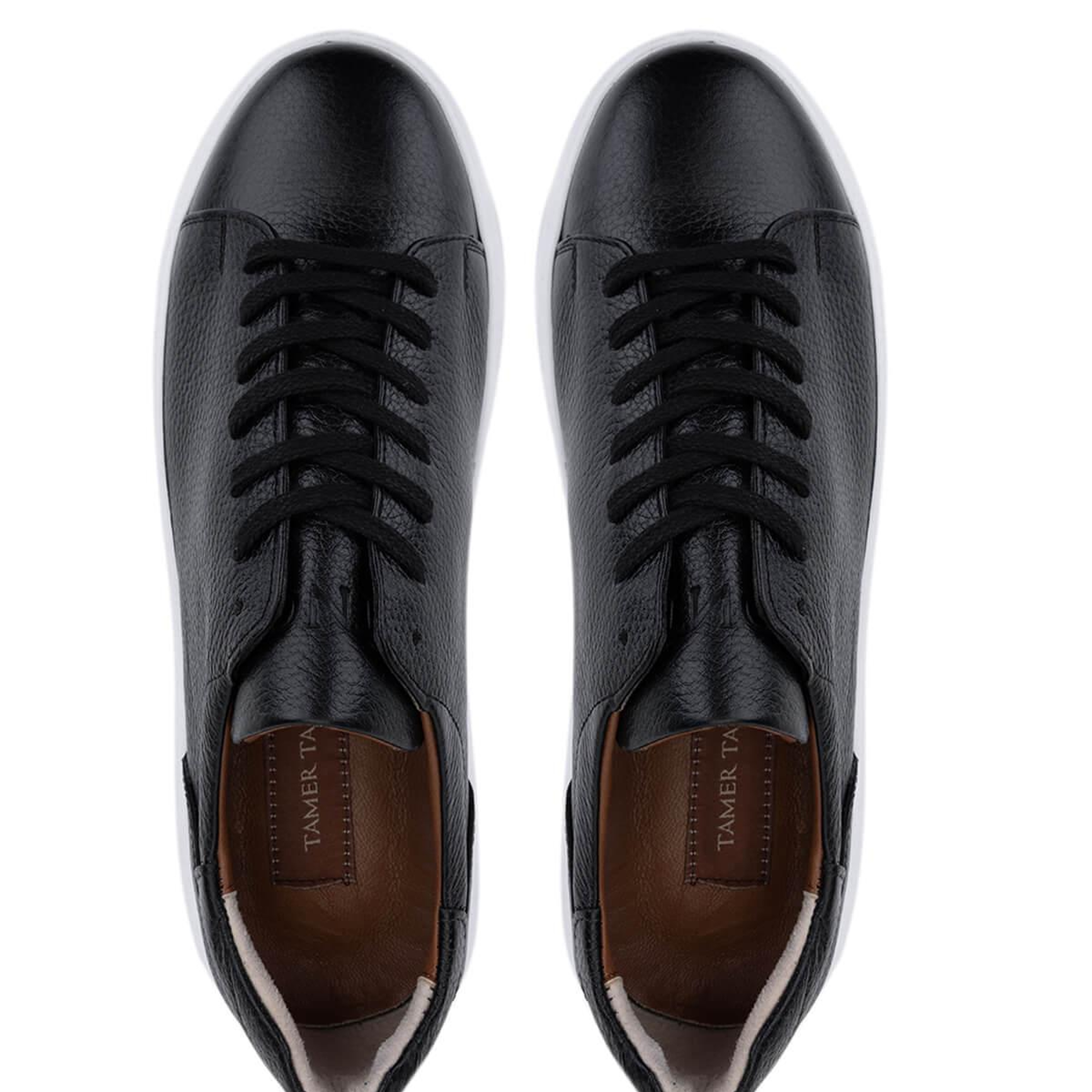 Tamer Tanca Erkek Hakiki Deri Siyah Sneakers & Spor Ayakkabı