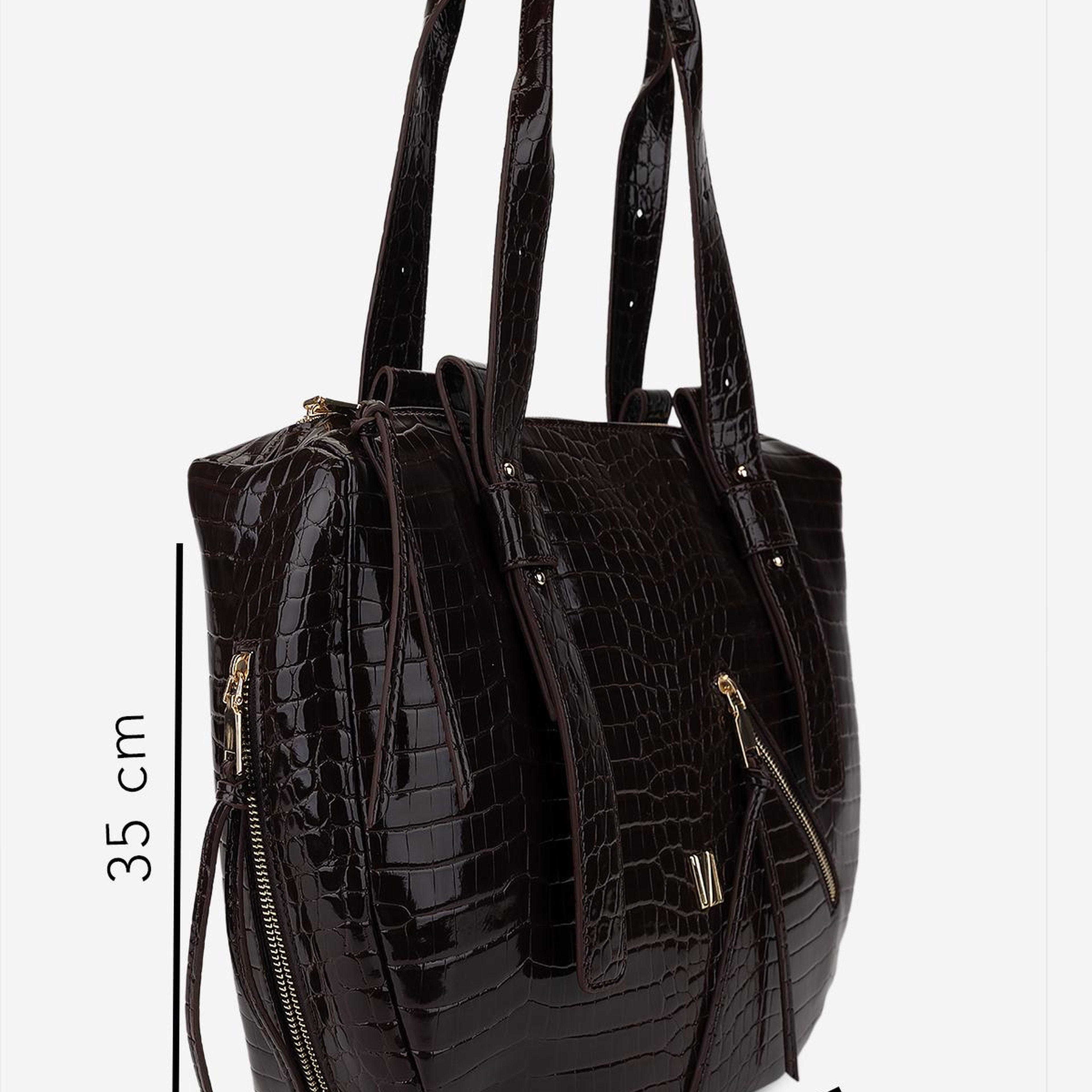 Valmenti Kadın Suni Deri Kahverengi Omuz Çanta