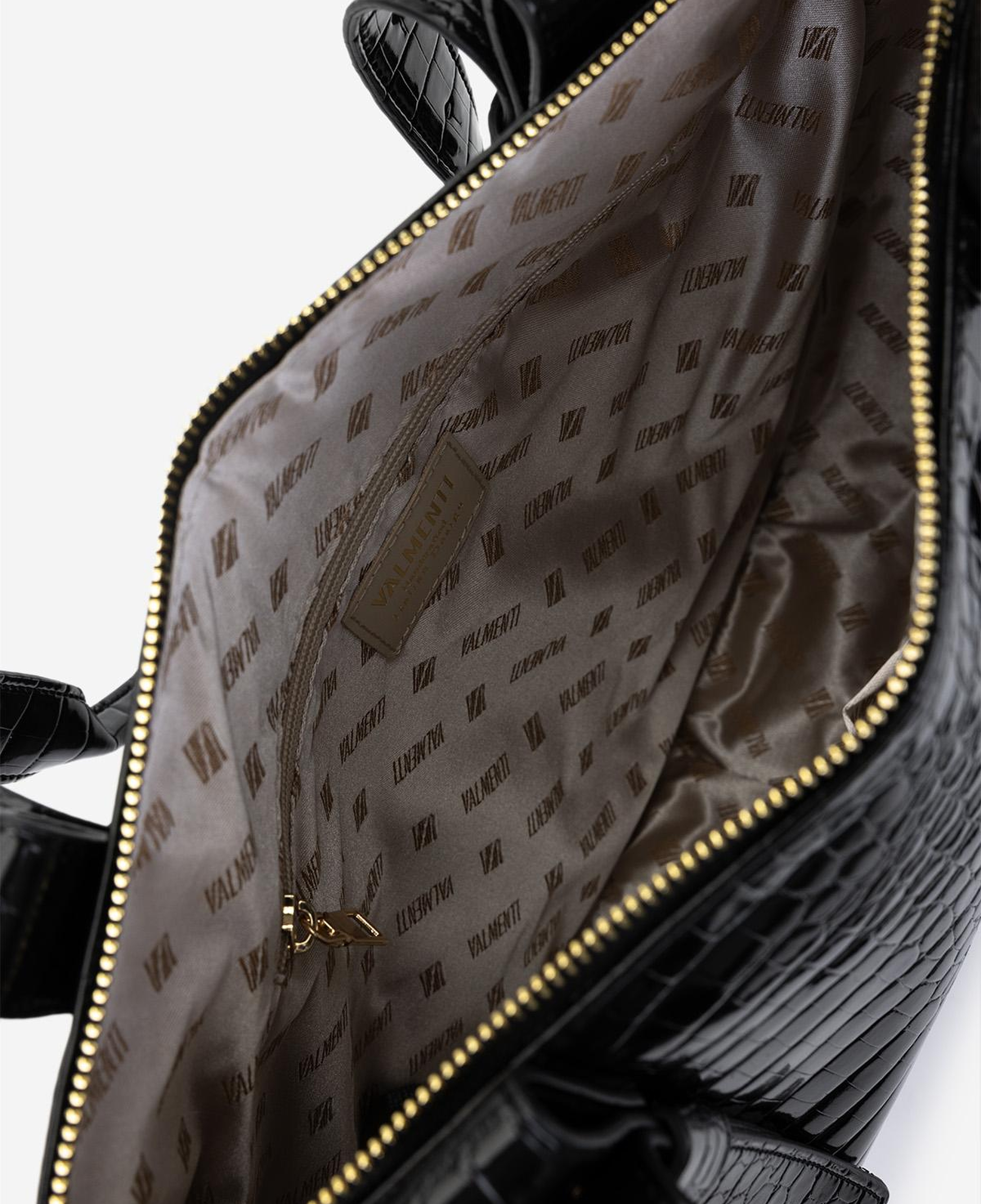 Valmenti Kadın Suni Deri Siyah Kroko Omuz Çanta