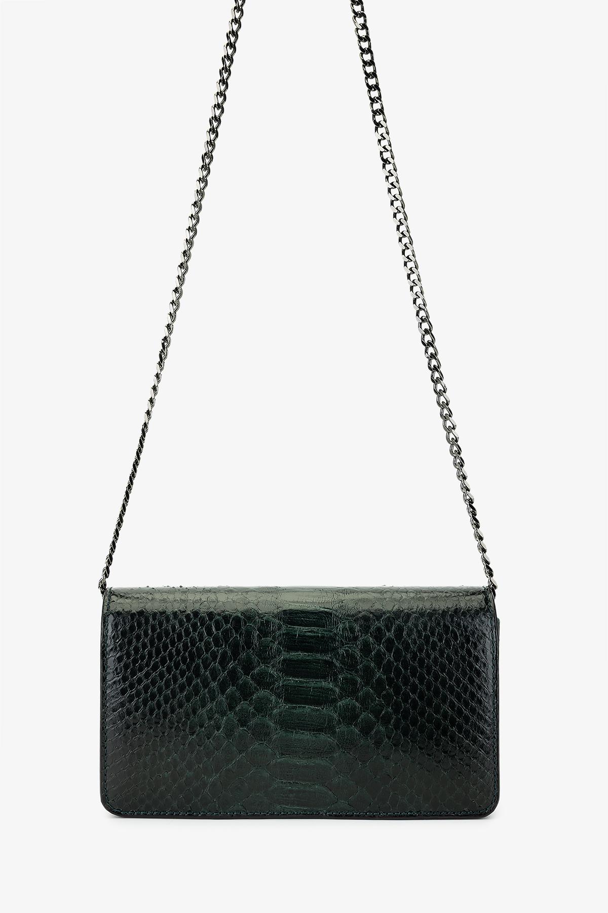 Valmenti Kadın Hakiki Deri Yeşil Omuz Çanta