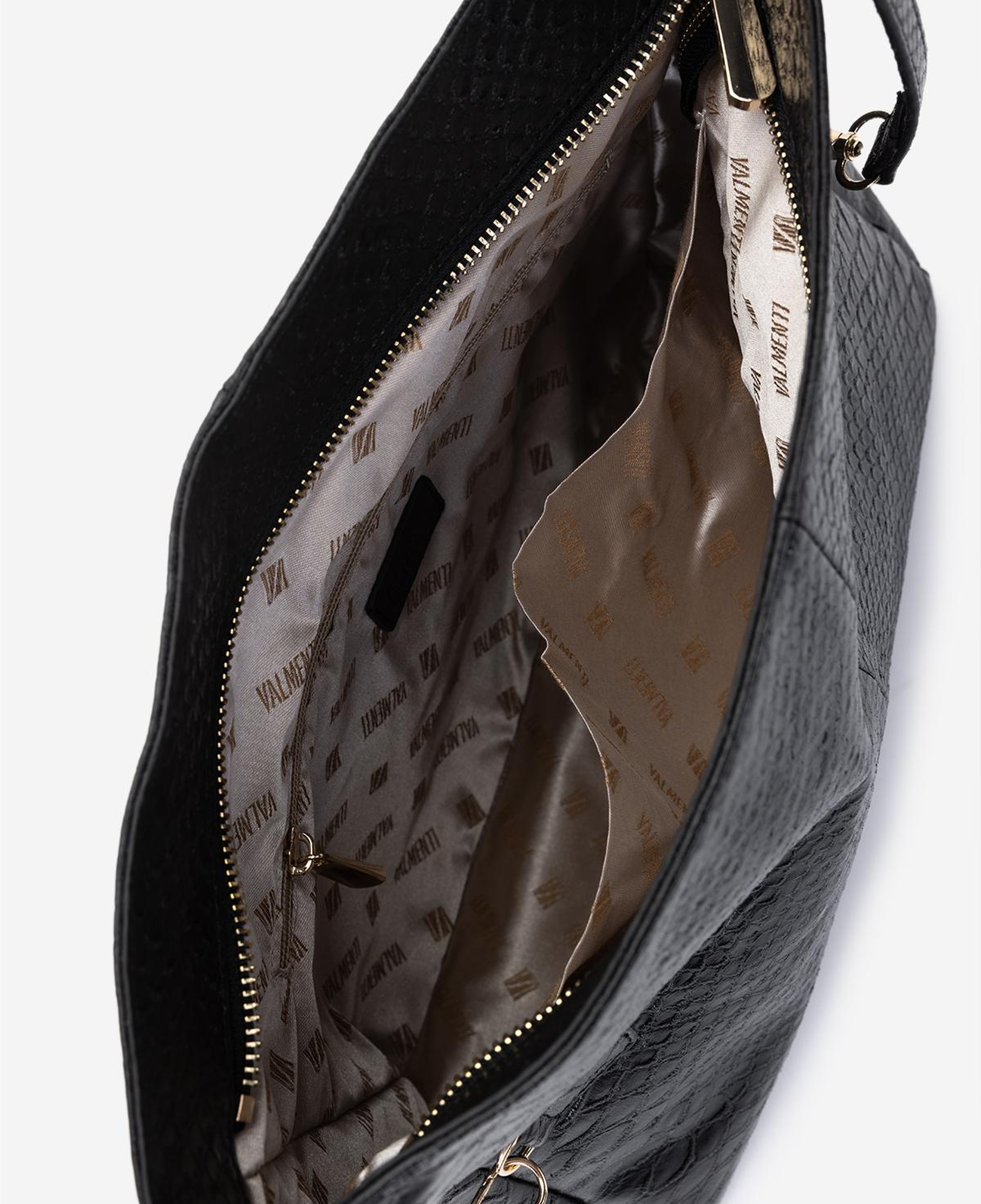 Valmenti Kadın Suni Deri Siyah Yılan Omuz Çanta