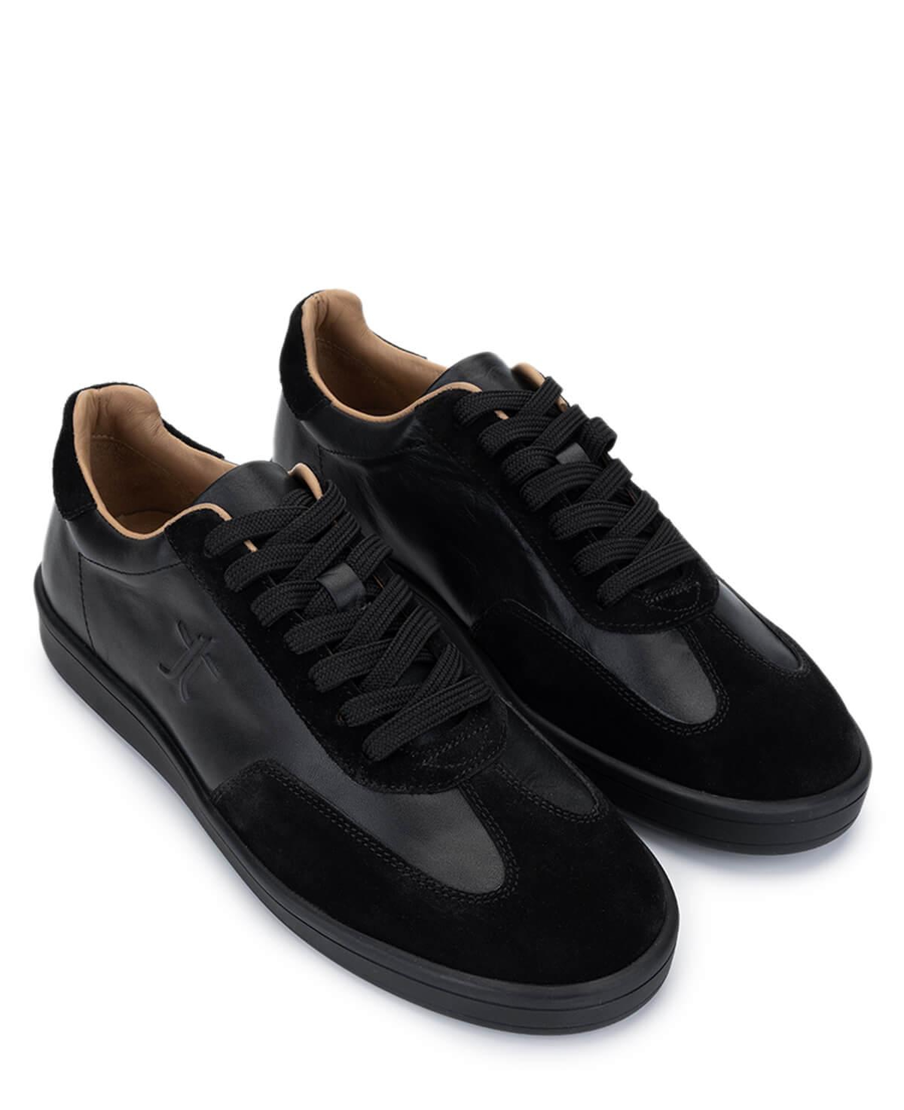 Tamer Tanca Erkek Hakiki Deri Siyah Sneakers & Spor Ayakkabı