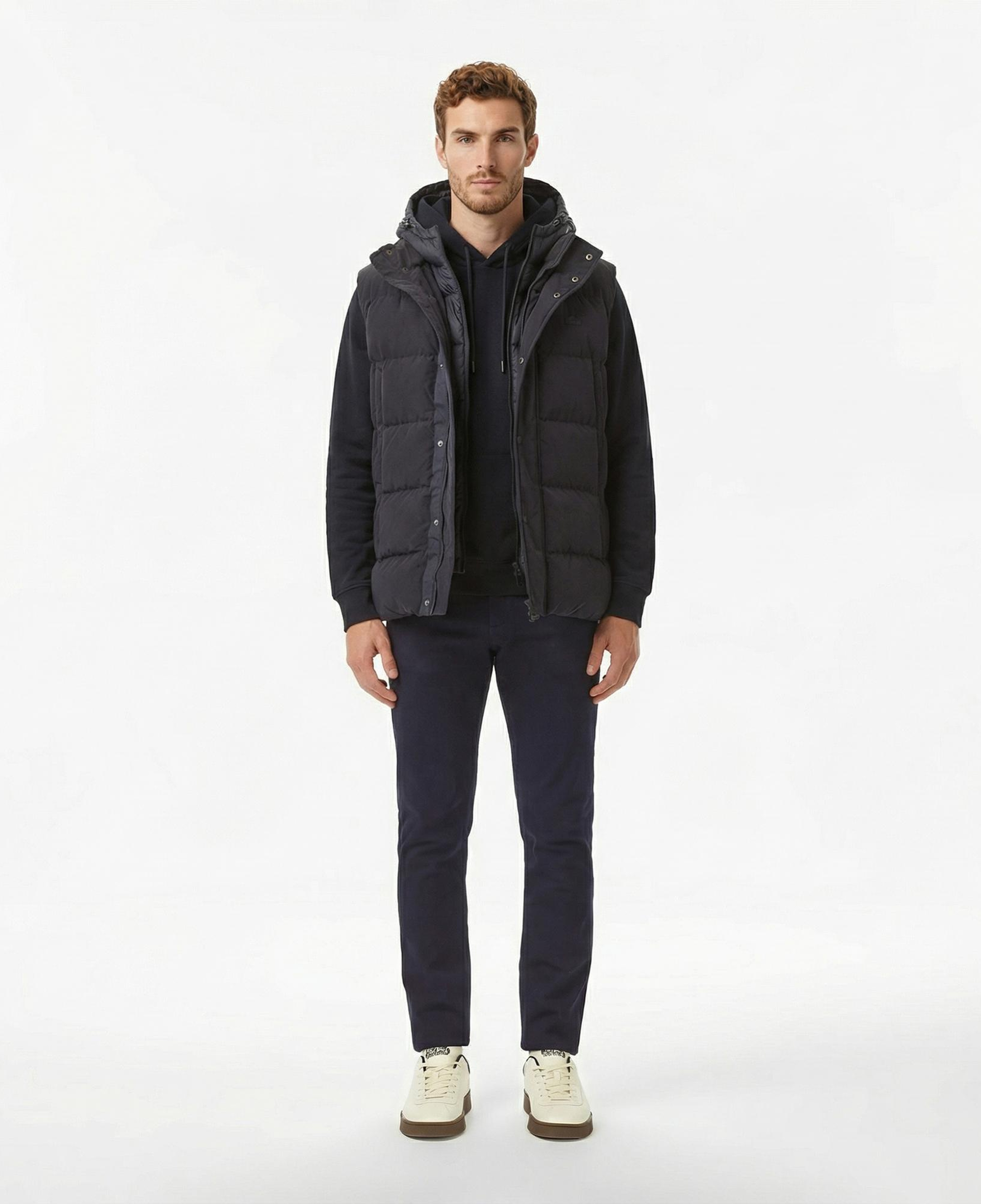 Lacoste Erkek Kapüşonlu Lacivert Yelek