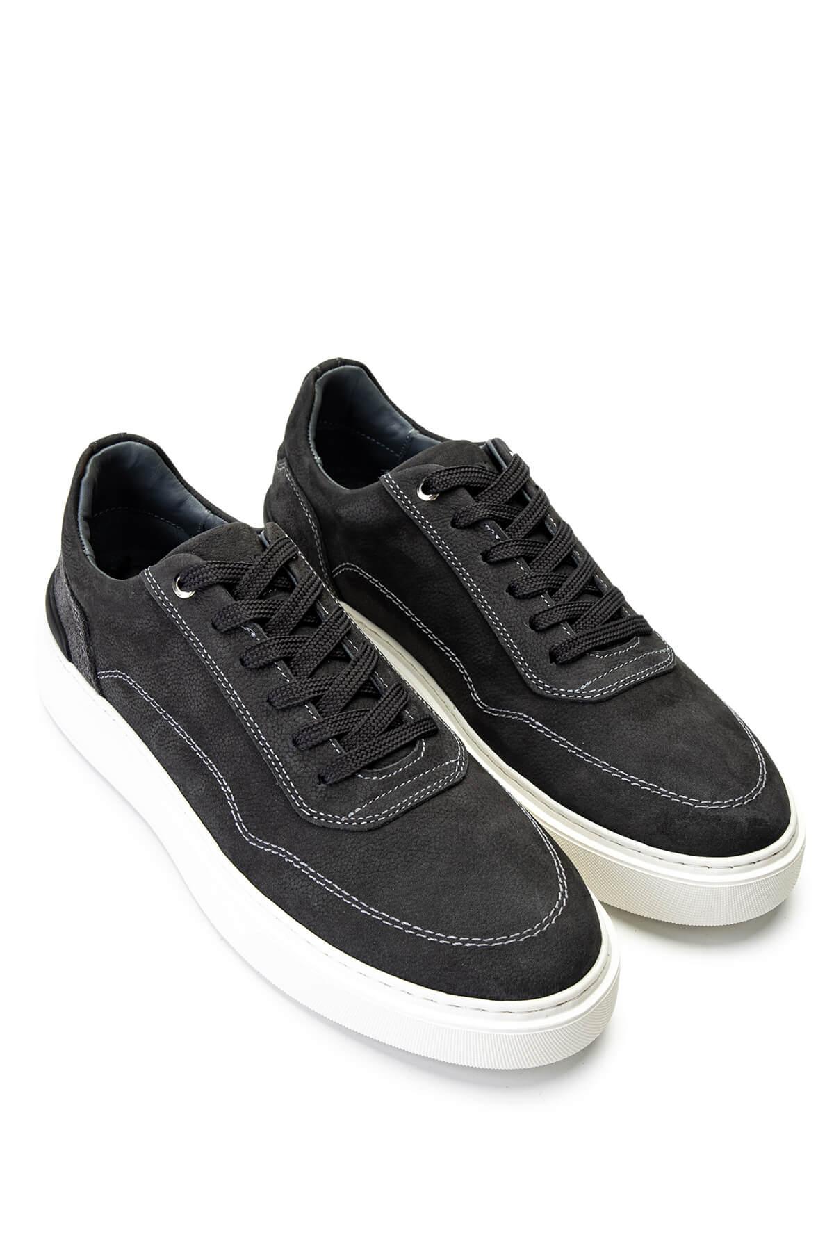 Tamer Tanca Erkek Hakiki Deri Gri Nubuk Sneakers & Spor Ayakkabı