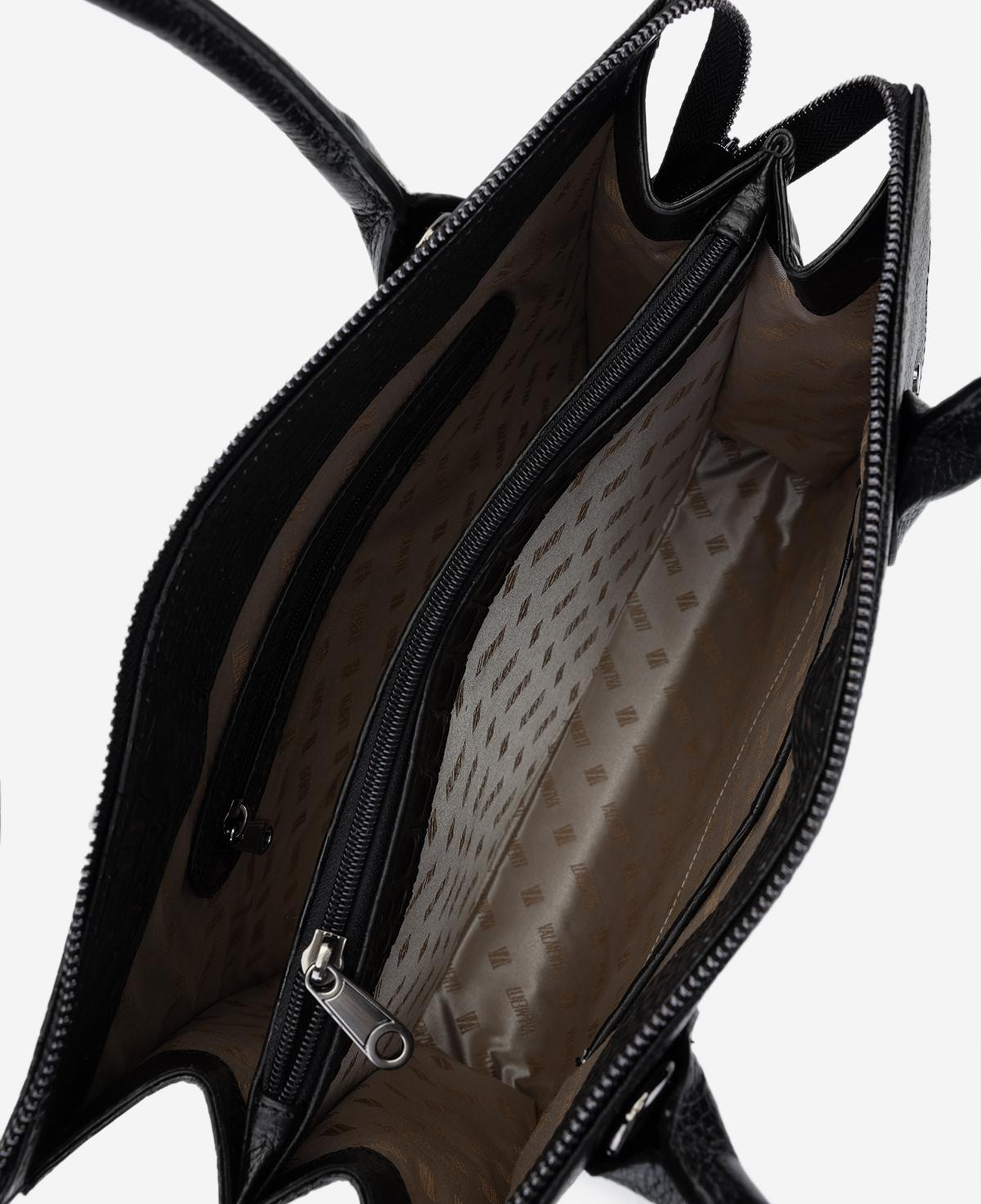 Valmenti Kadın Hakiki Deri Siyah Kroko Kol Çantası