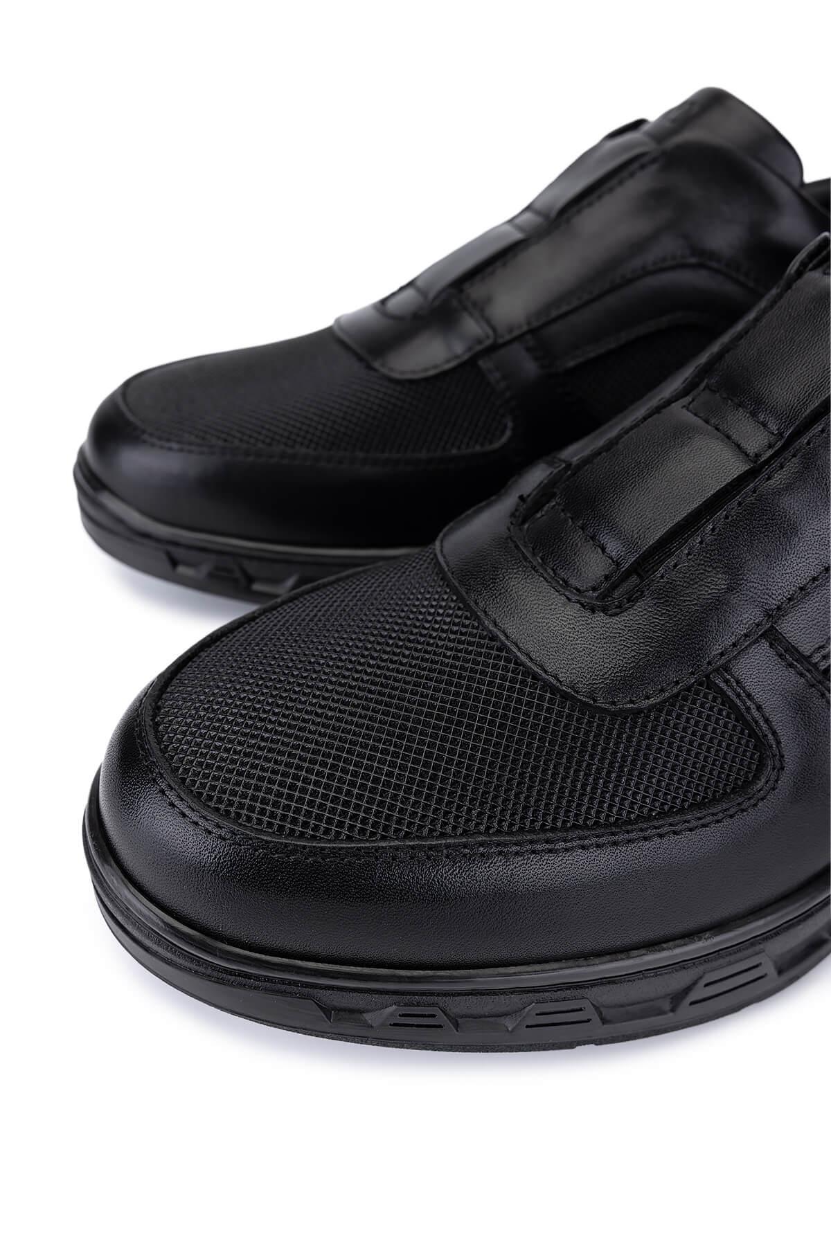 Tamer Tanca Erkek Hakiki Deri Siyah Sneakers & Spor Bot