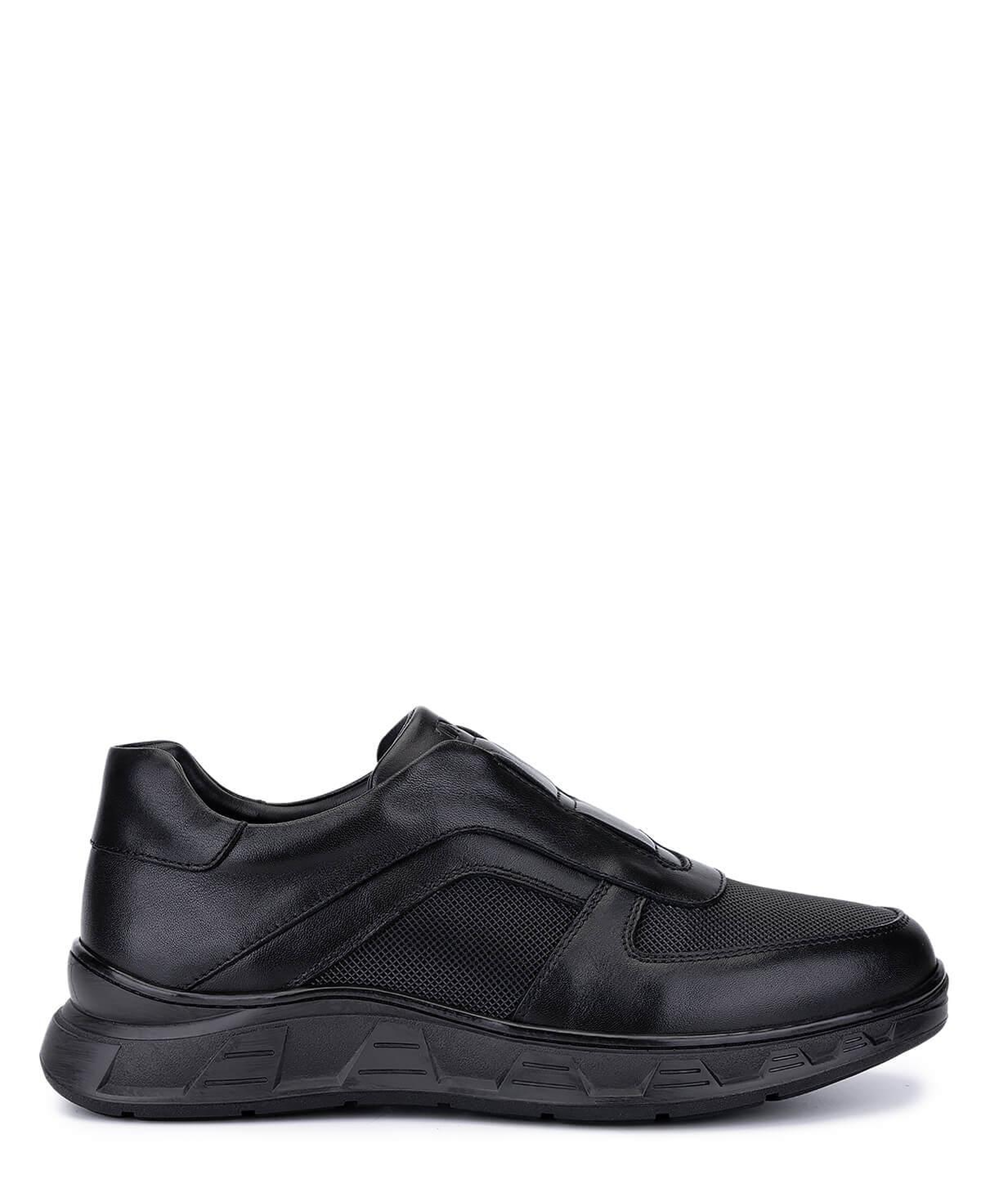 Tamer Tanca Erkek Hakiki Deri Siyah Sneakers & Spor Bot