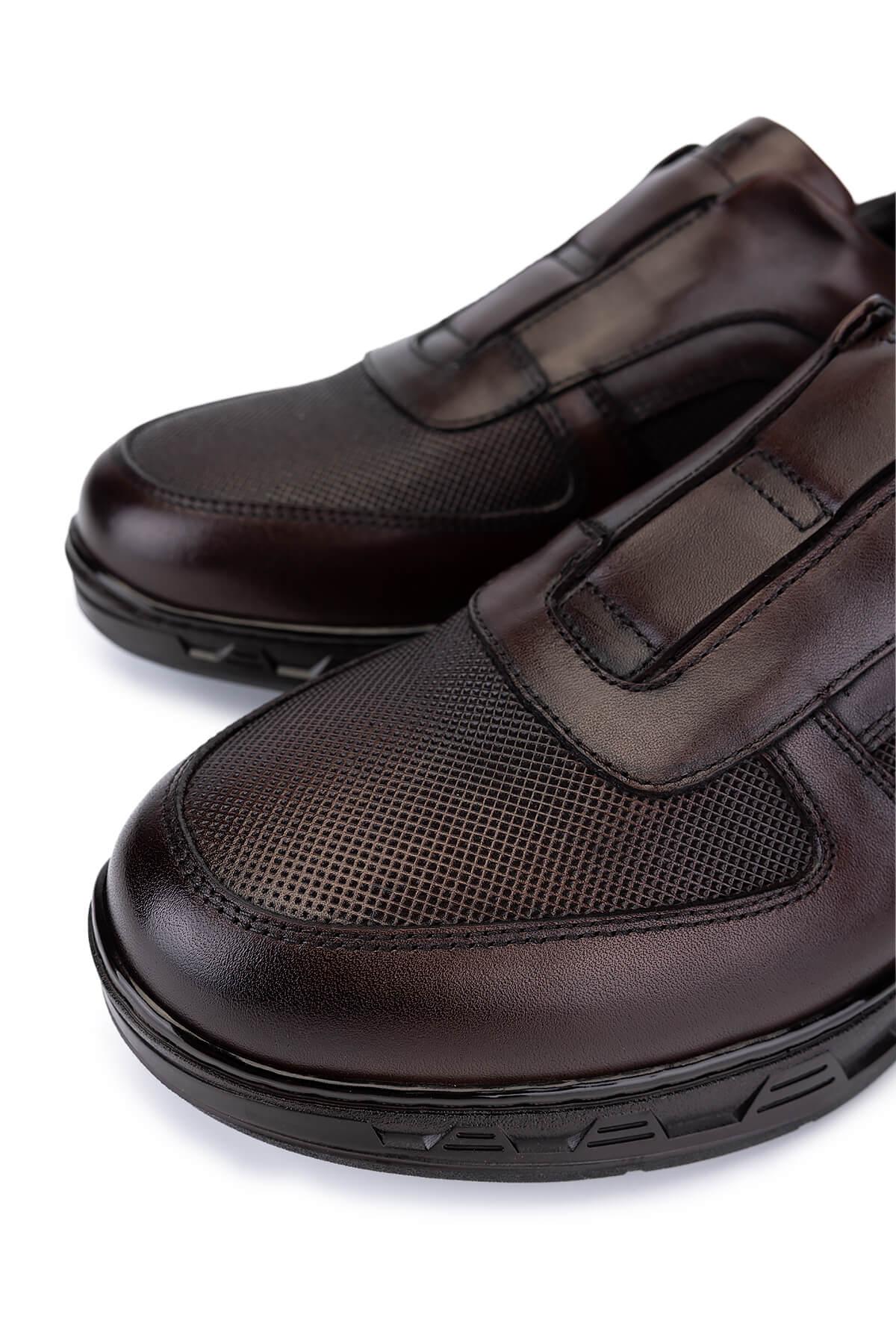 Tamer Tanca Erkek Hakiki Deri Kahverengi Sneakers & Spor Bot