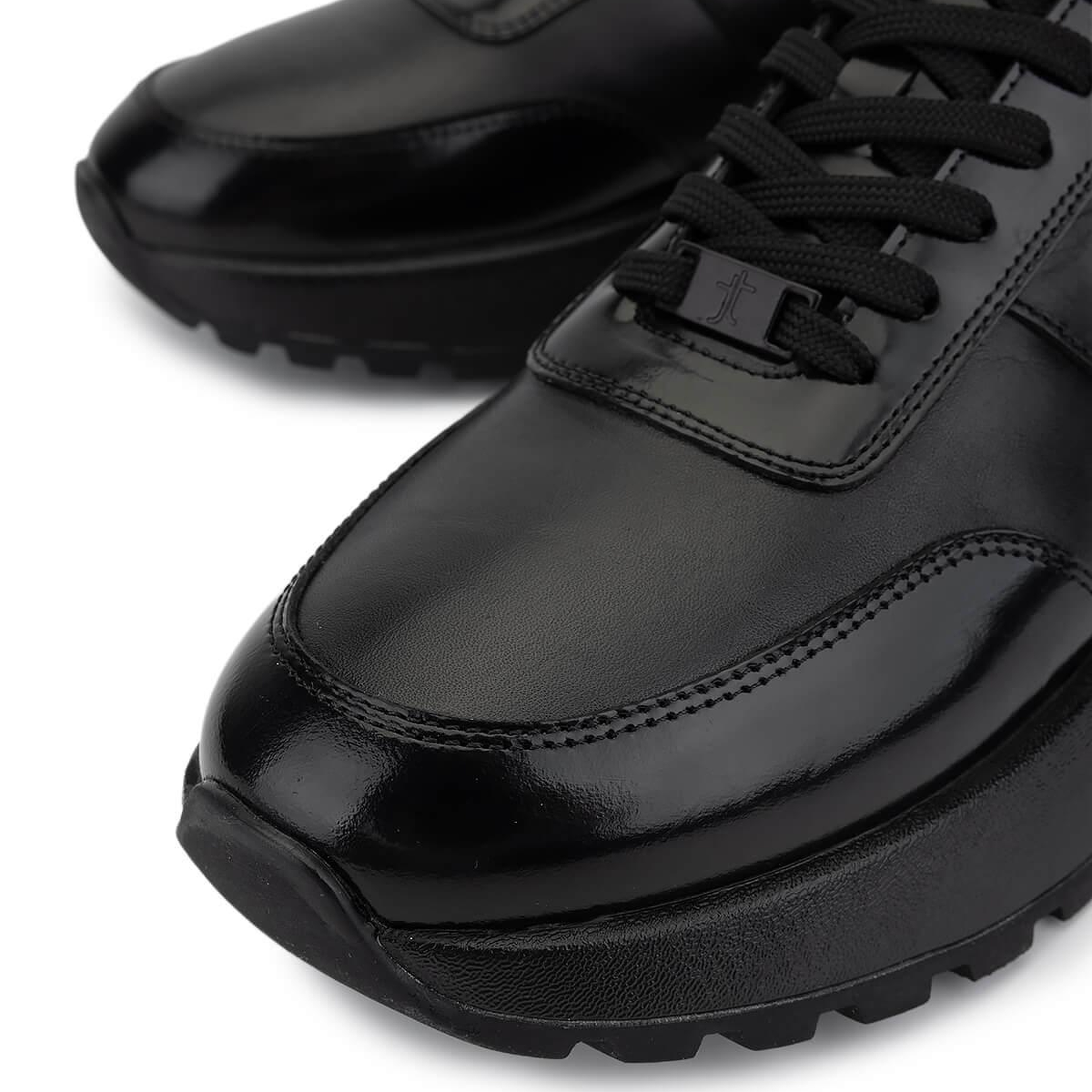 Tamer Tanca Erkek Hakiki Deri Siyah Açma Sneakers & Spor Ayakkabı