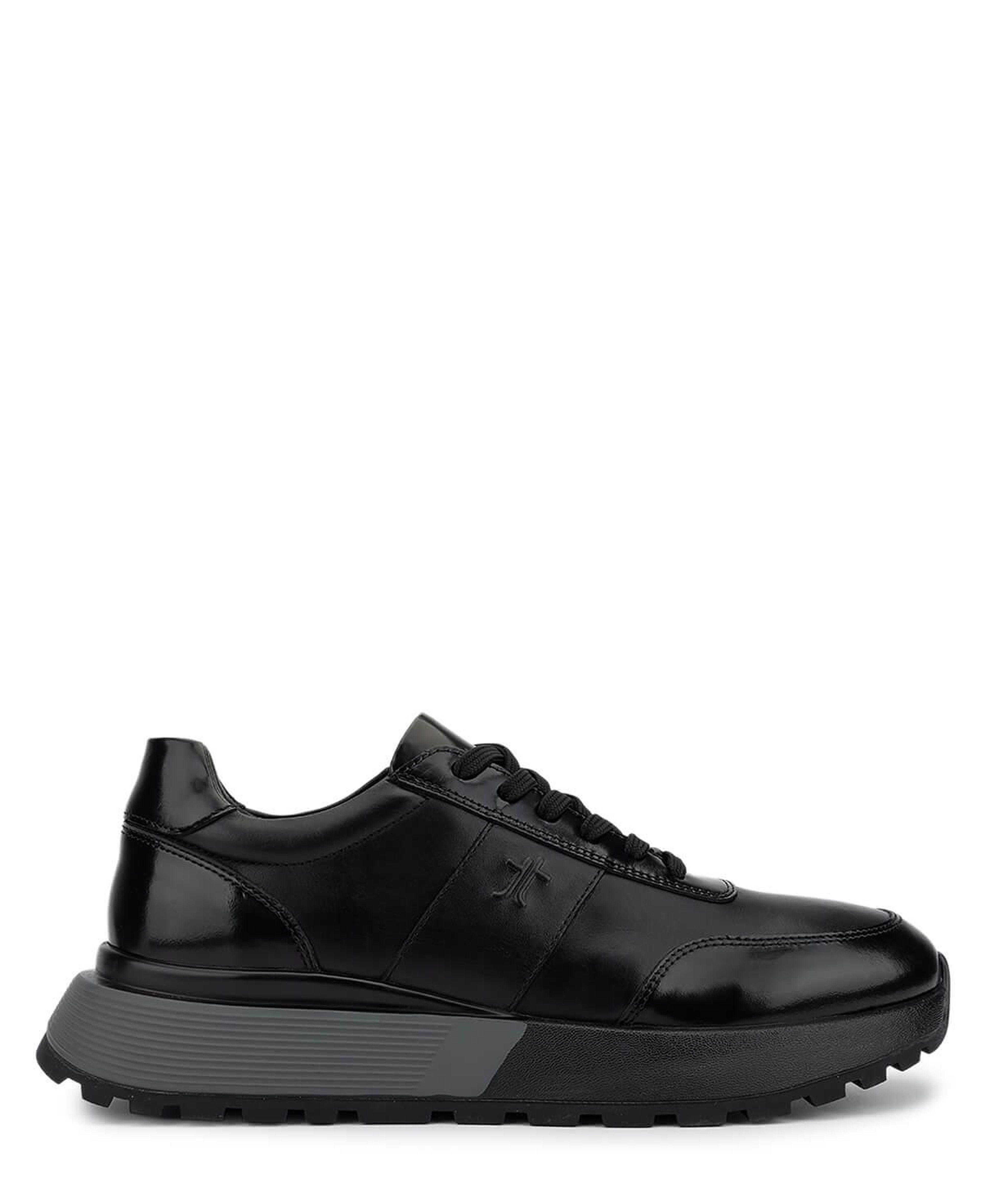 Tamer Tanca Erkek Hakiki Deri Siyah Açma Sneakers & Spor Ayakkabı