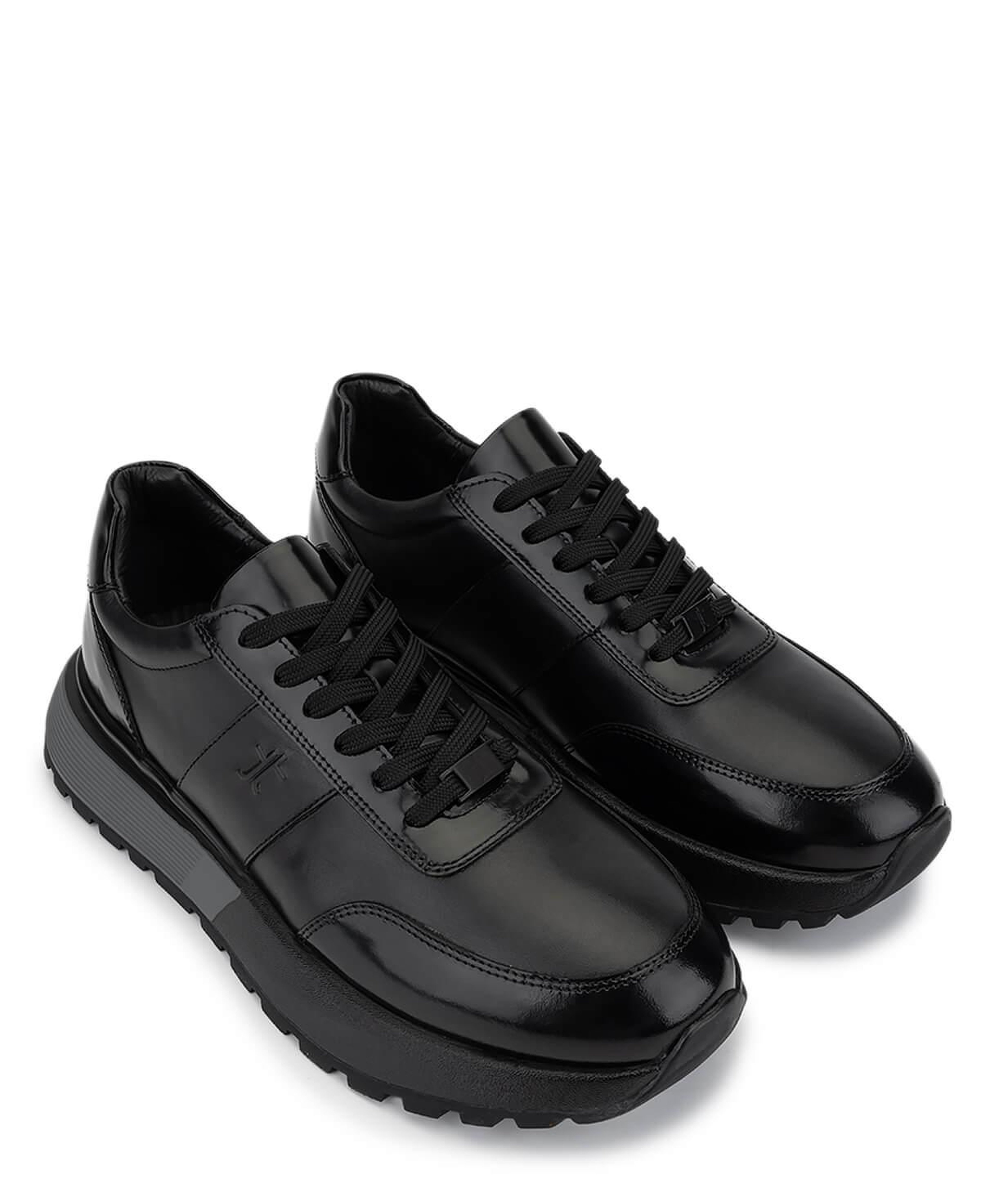 Tamer Tanca Erkek Hakiki Deri Siyah Açma Sneakers & Spor Ayakkabı