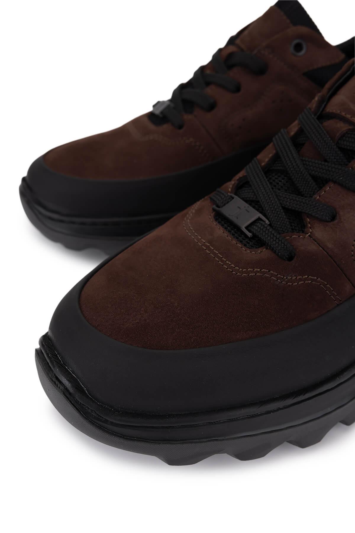Tamer Tanca Erkek Hakiki Deri Kahverengi Sneakers & Spor Ayakkabı