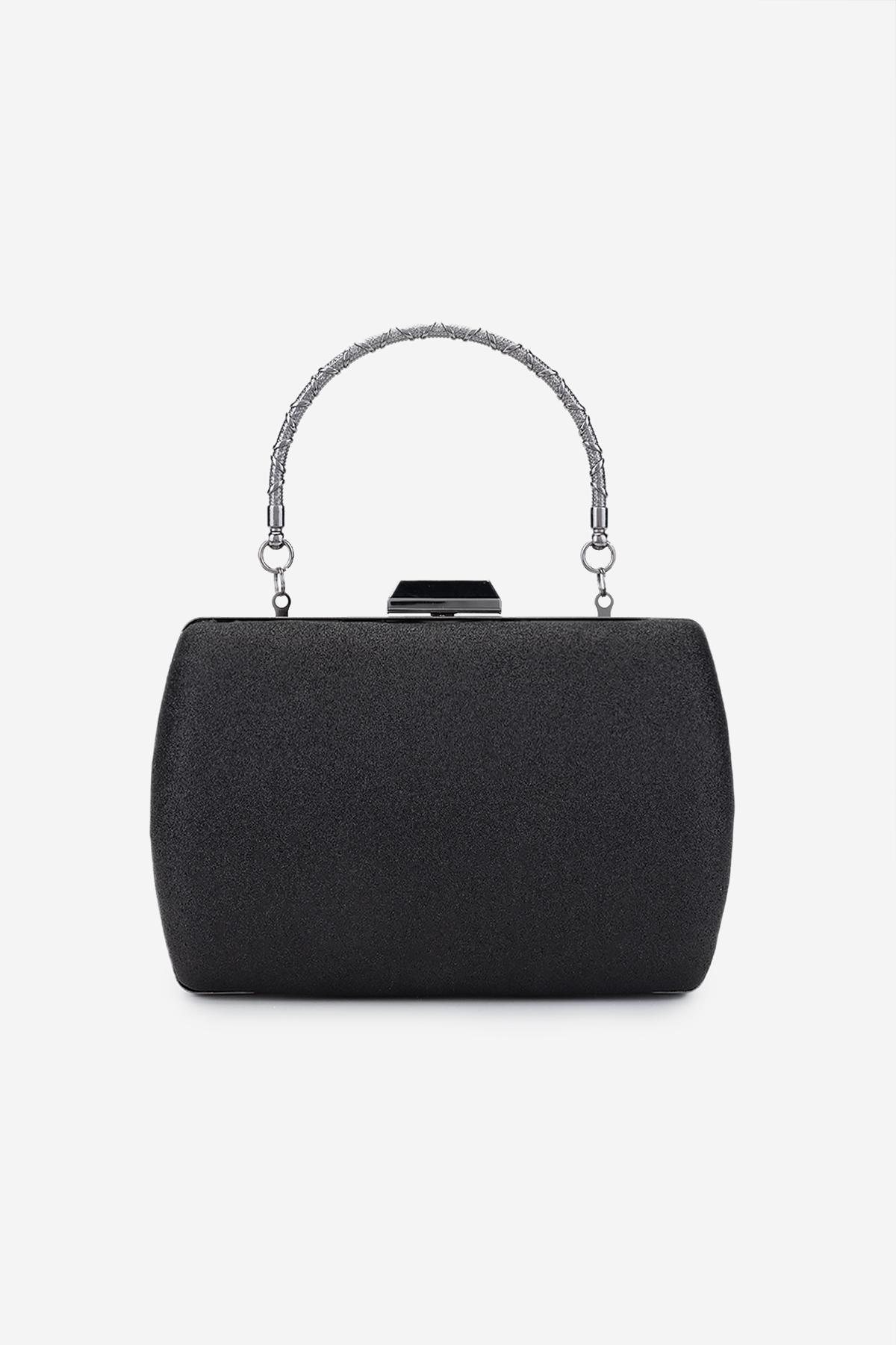 Valmenti Kadın Suni Deri Siyah Abiye Çanta