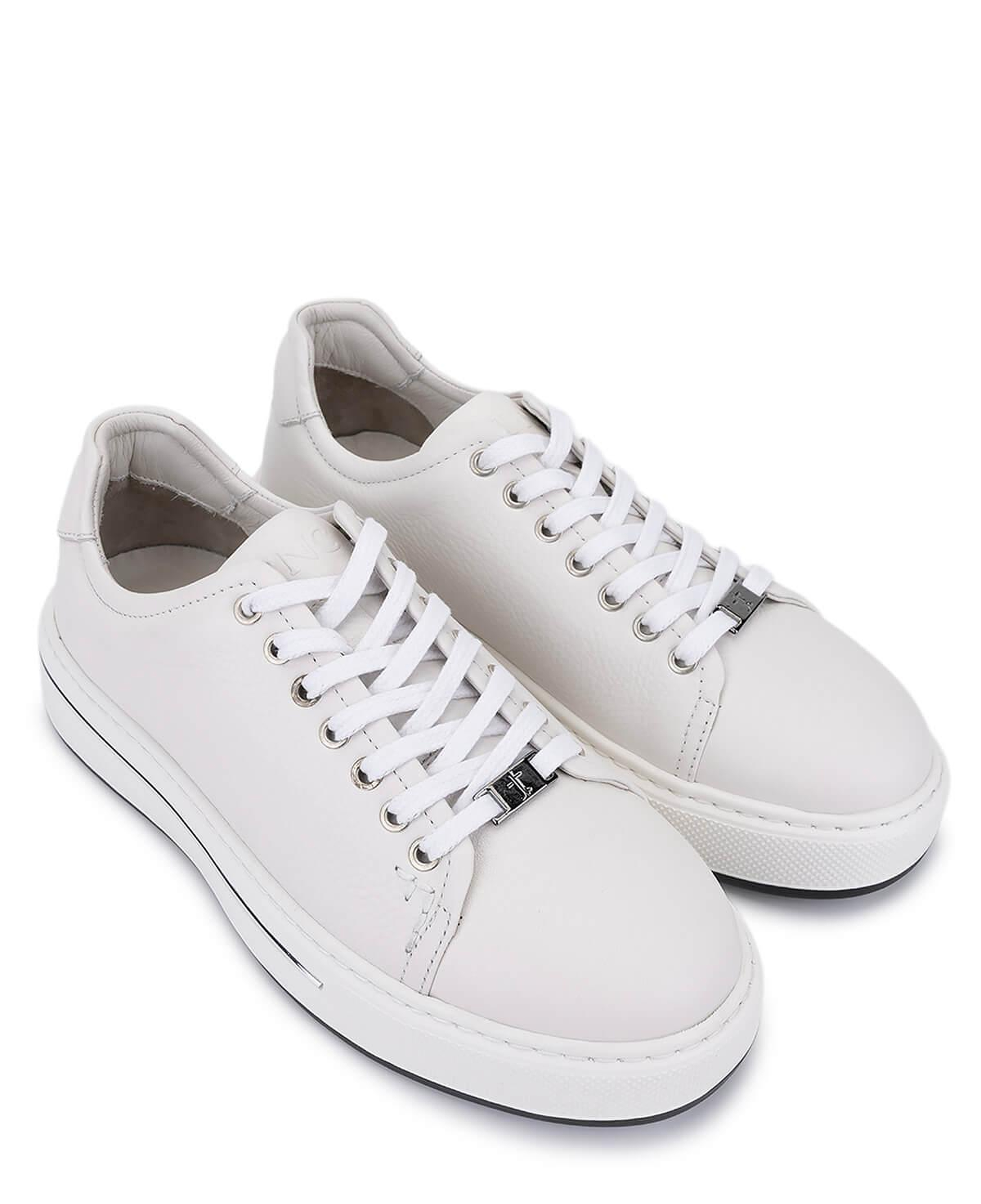 Tamer Tanca Erkek Hakiki Deri Kirli Beyaz Sneakers & Spor Ayakkabı