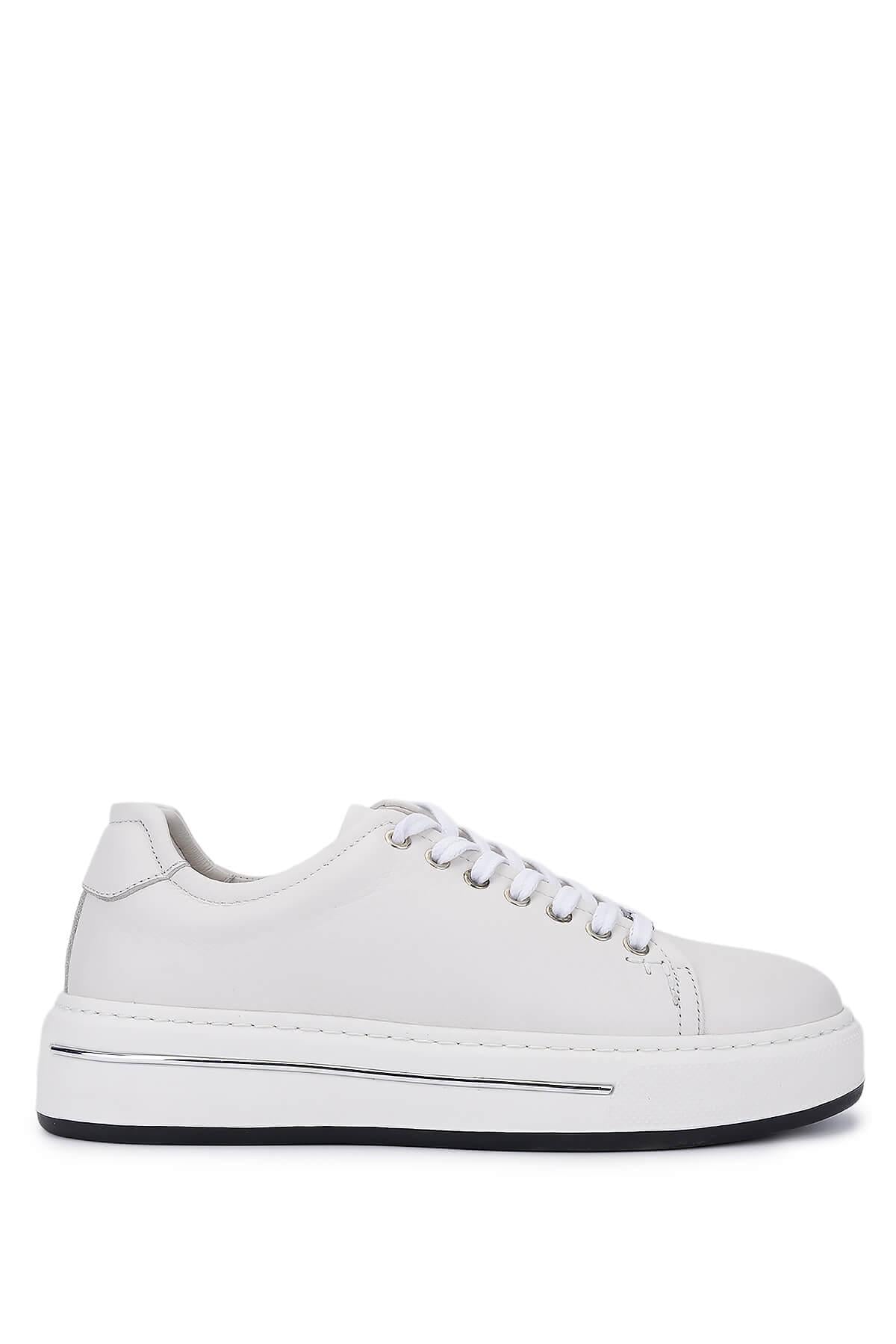 Tamer Tanca Erkek Hakiki Deri Kirli Beyaz Sneakers & Spor Ayakkabı