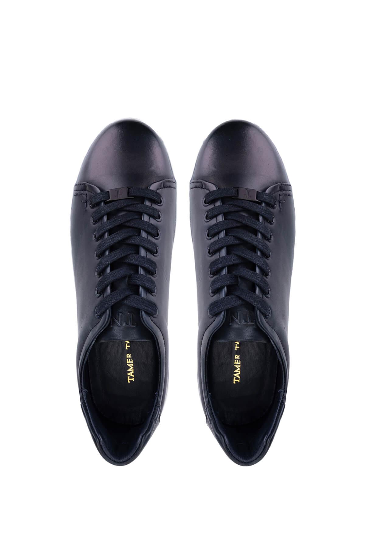 Tamer Tanca Erkek Hakiki Deri Lacivert Sneakers & Spor Ayakkabı