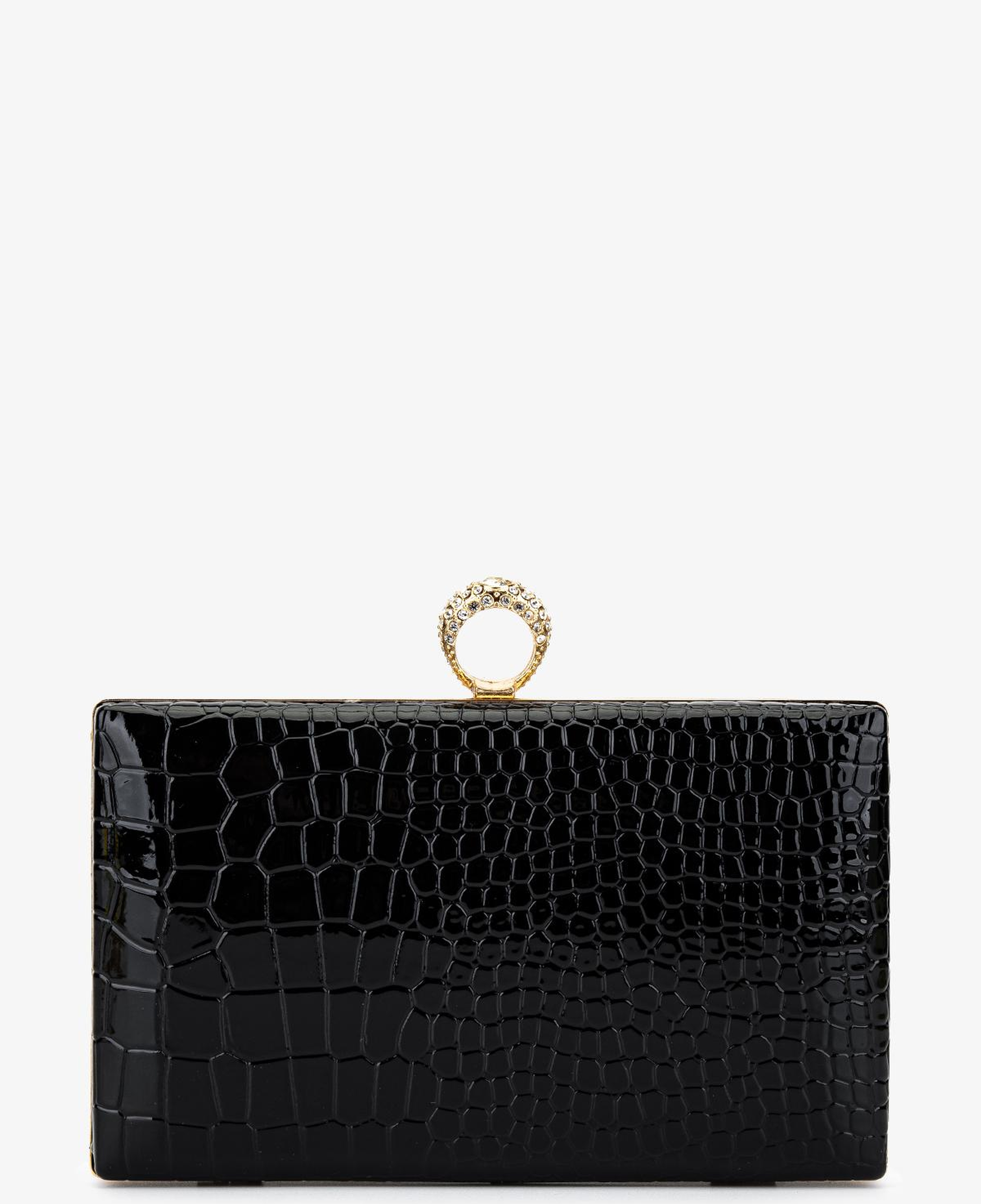 Valmenti Kadın Vegan Siyah Kroko Abiye Çanta