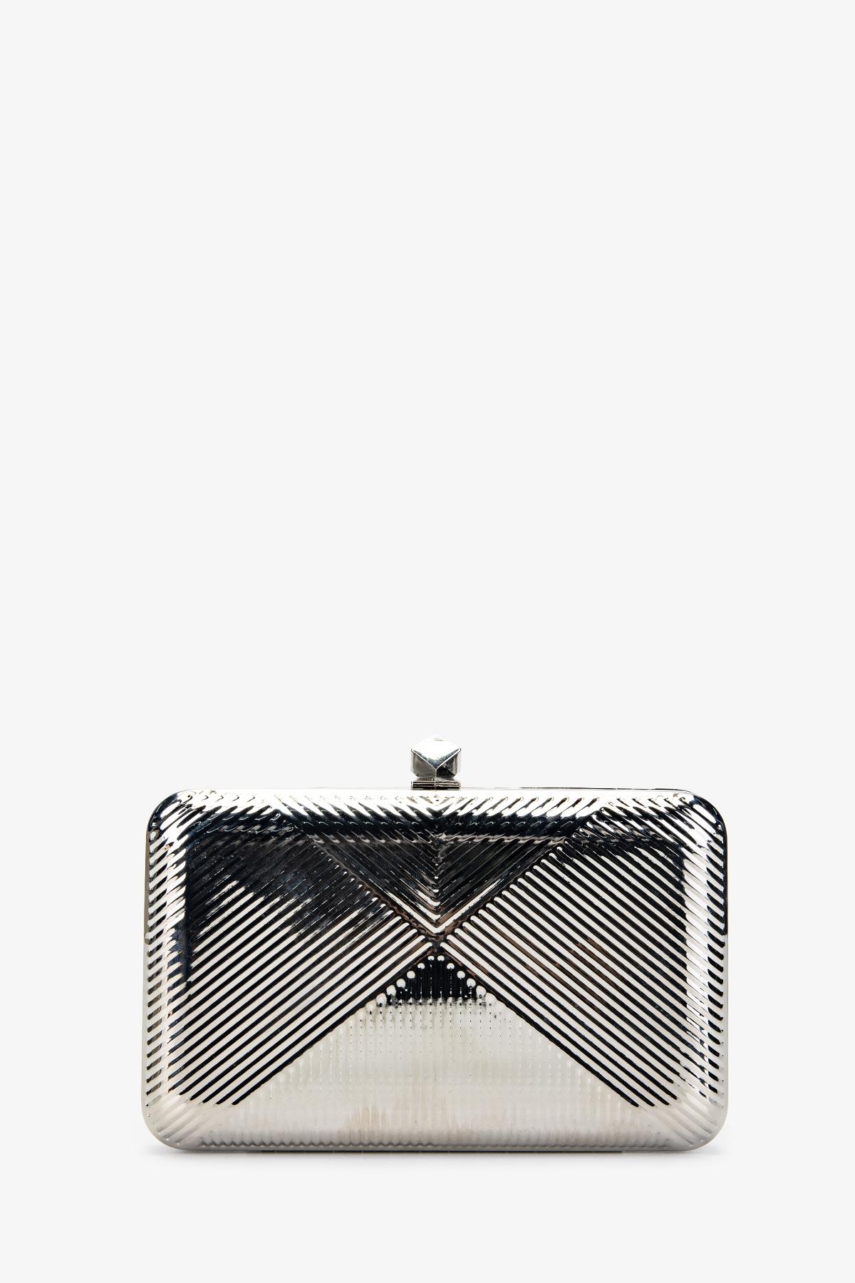 Valmenti Kadın Suni Deri Gri El Çantası