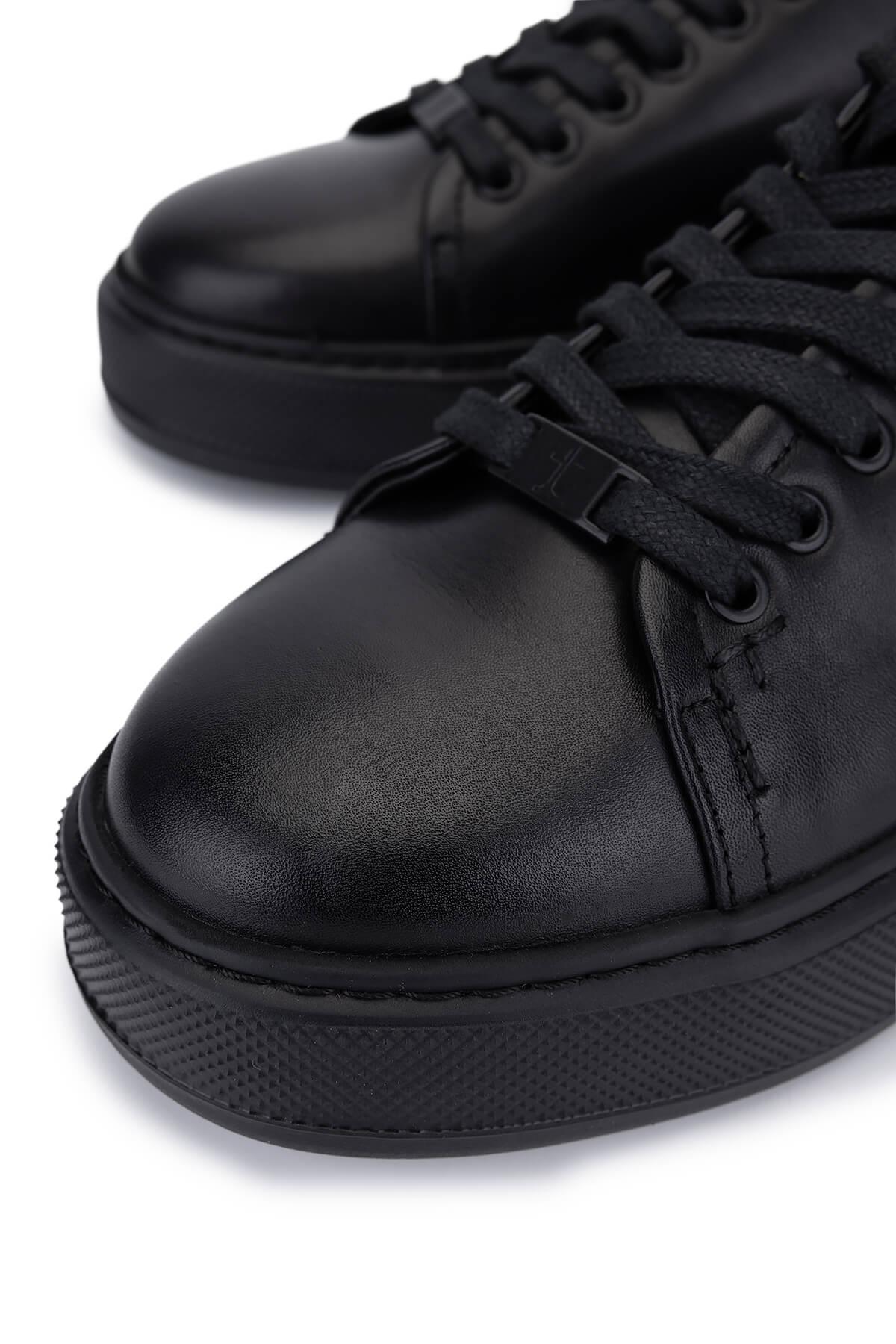 Tamer Tanca Erkek Siyah Deri Sneakers & Spor Ayakkabı