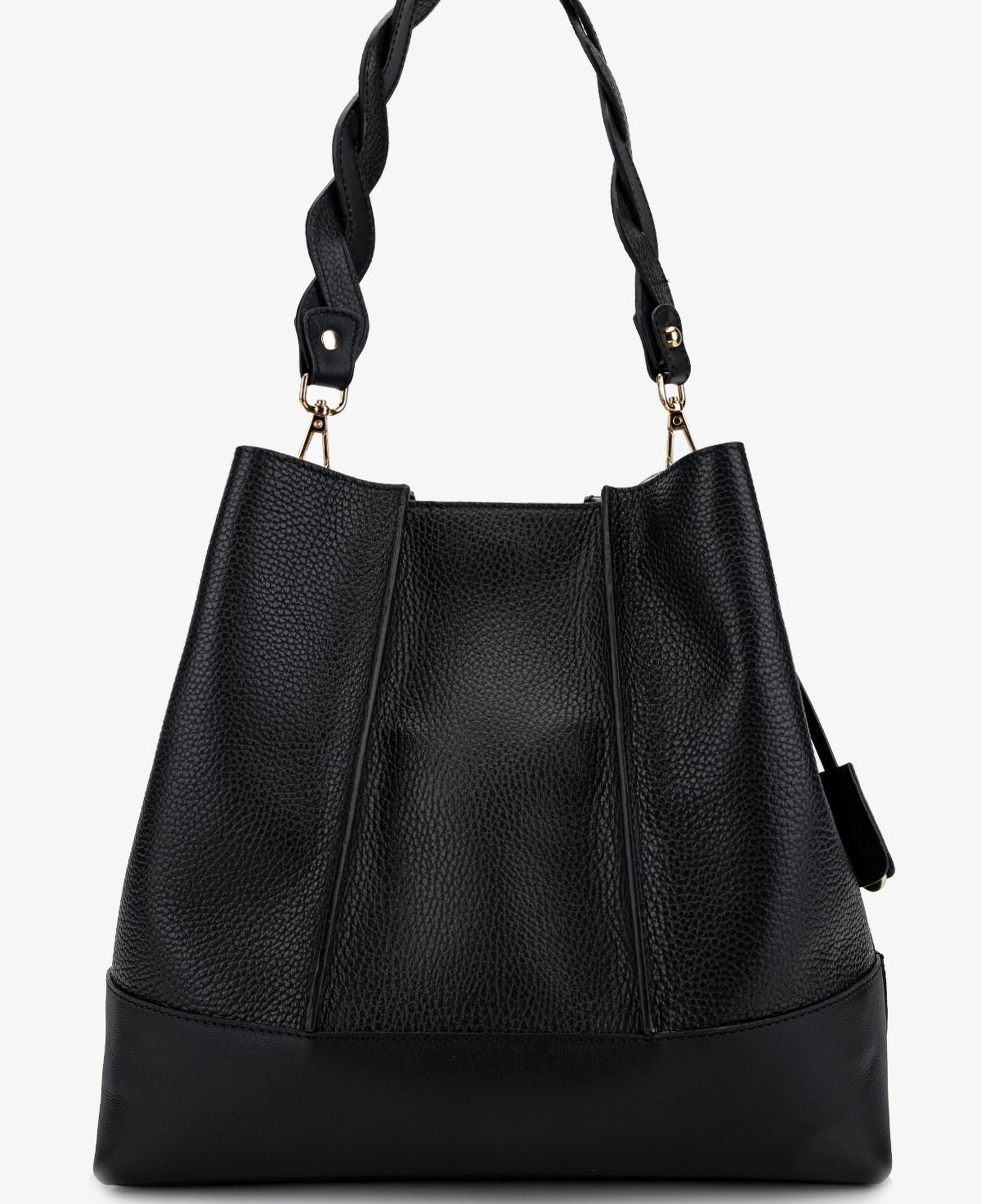 Valmenti Kadın Hakiki Deri Siyah Floter Omuz Çanta