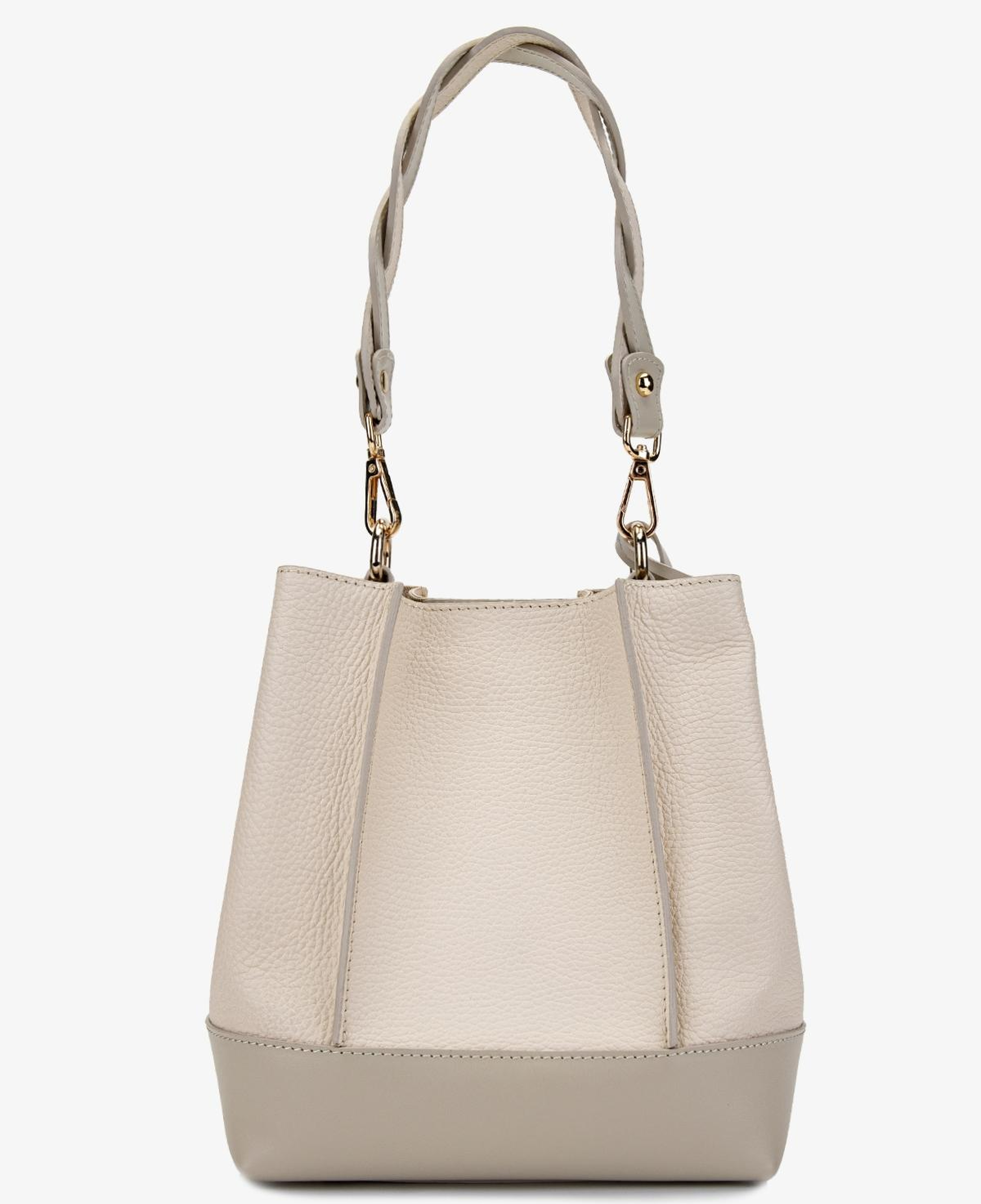 Valmenti Kadın Hakiki Deri Bej Floter Omuz Çanta