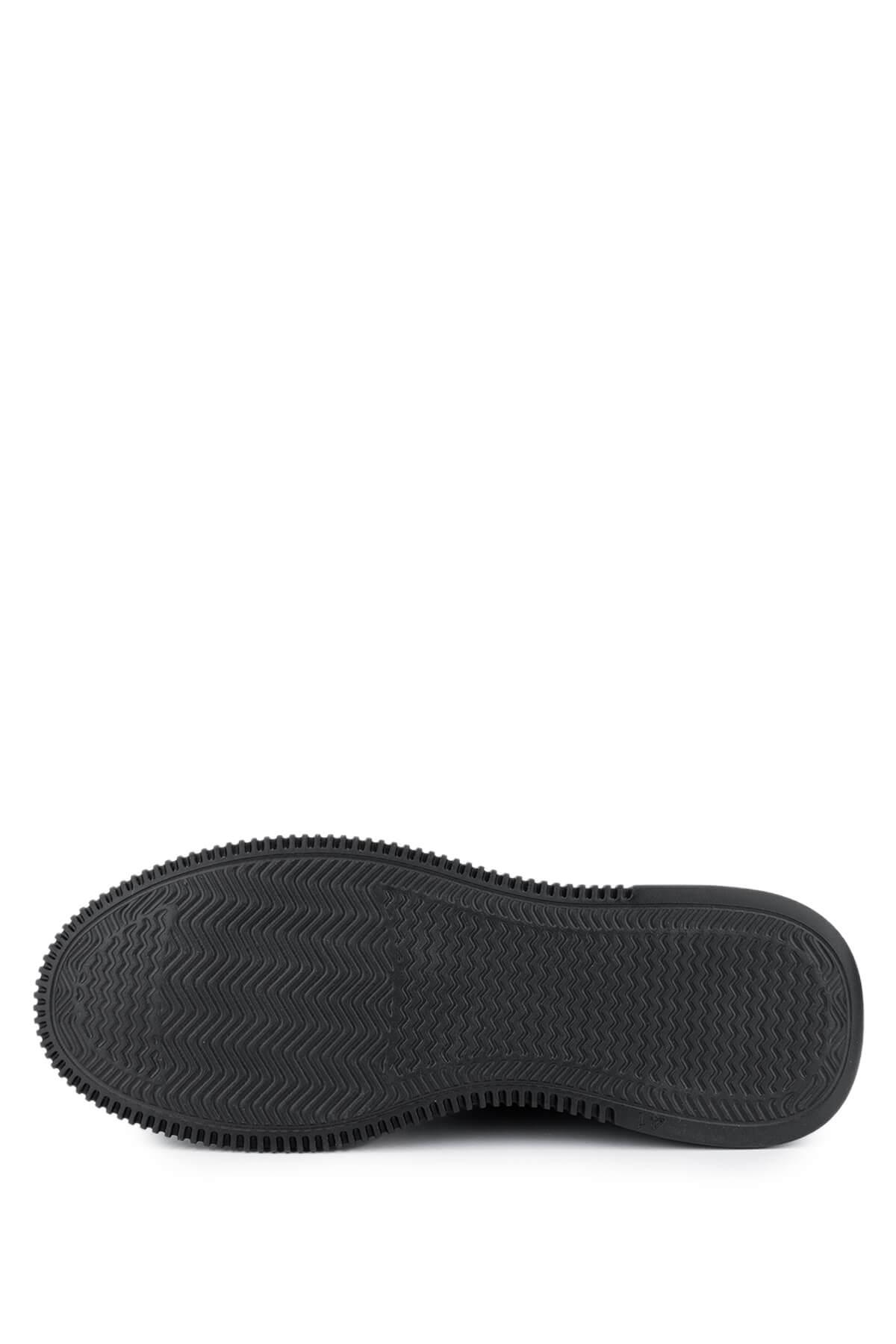 Tamer Tanca Erkek Hakiki Deri Siyah Nubuk Sneakers & Spor Ayakkabı