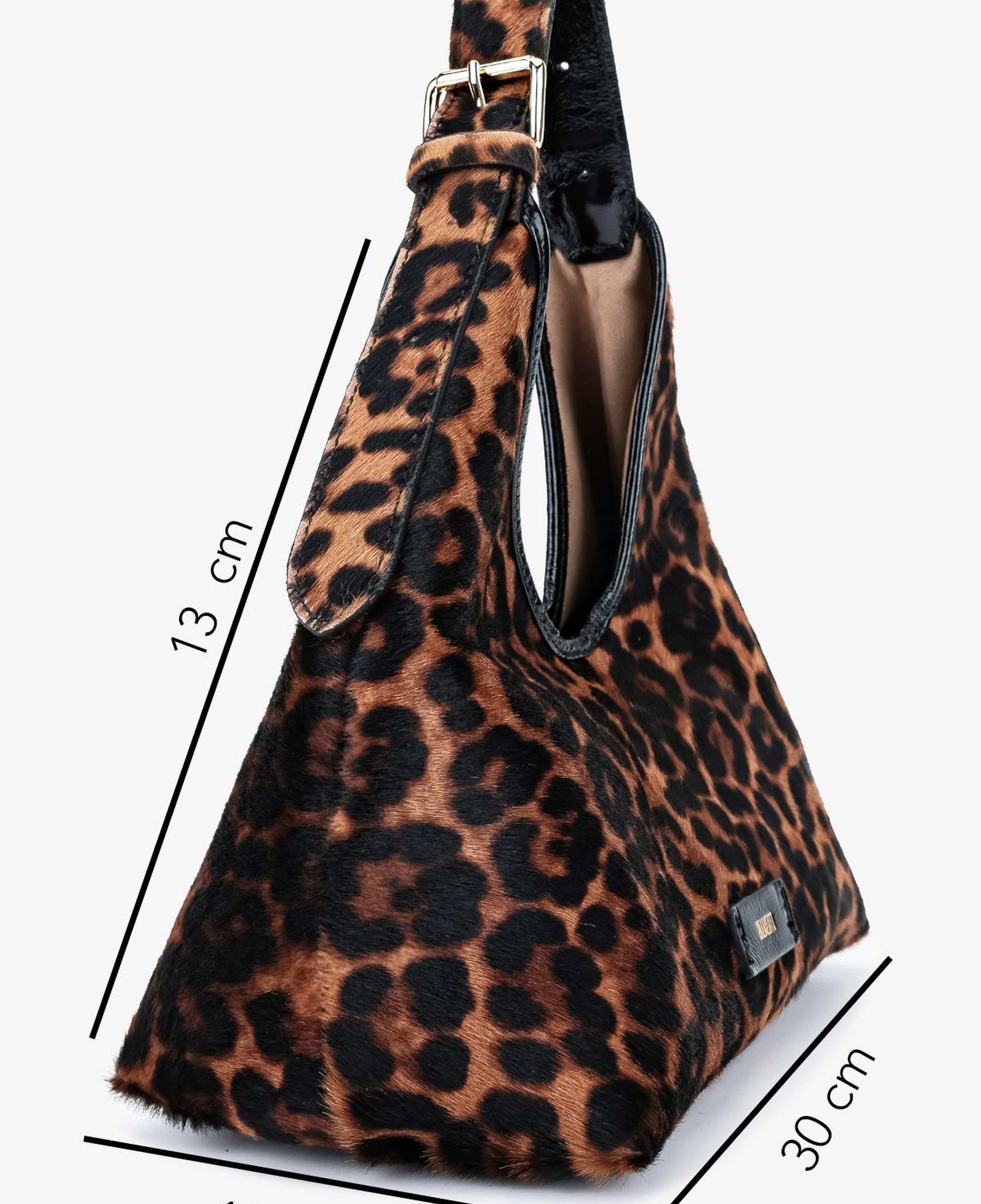 Valmenti Kadın Hakiki Deri Leopar Kol Çantası