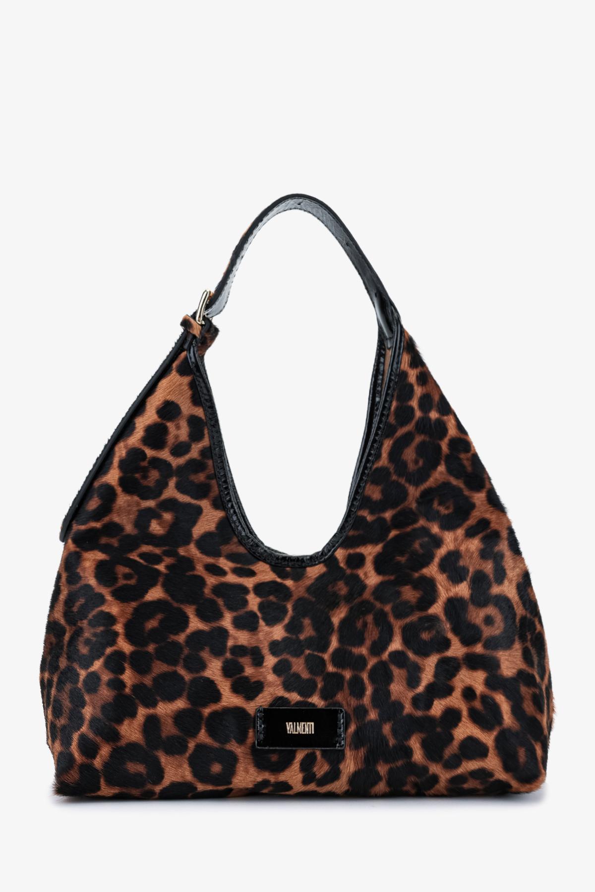 Valmenti Kadın Hakiki Deri Leopar Kol Çantası