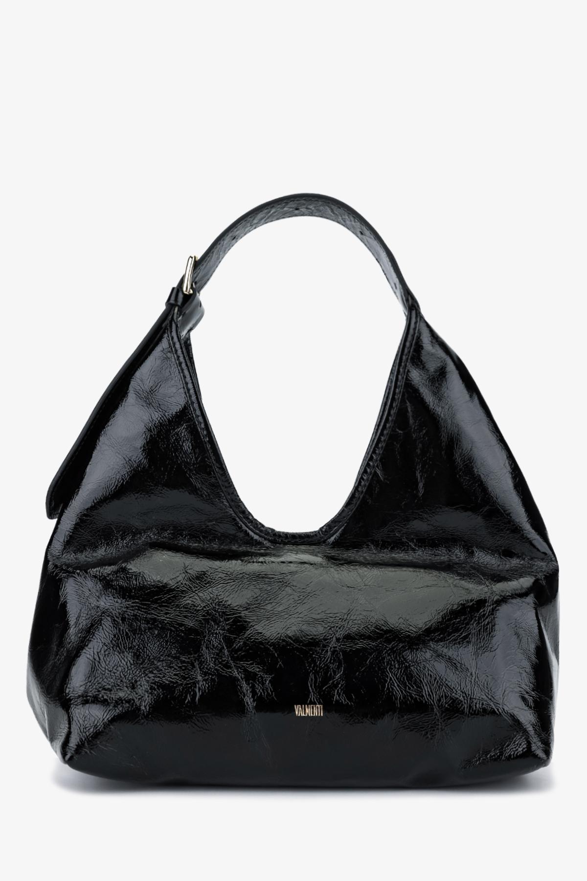 Valmenti Kadın Hakiki Deri Siyah Kol Çantası