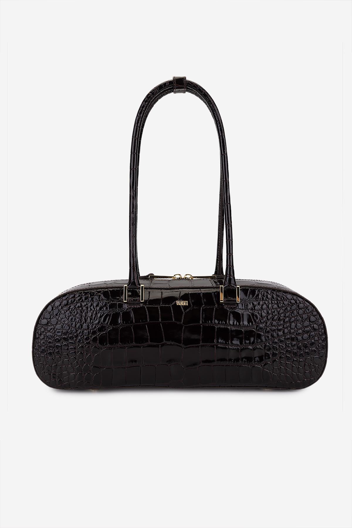 Valmenti Kadın Hakiki Deri Kahverengi Omuz Çanta