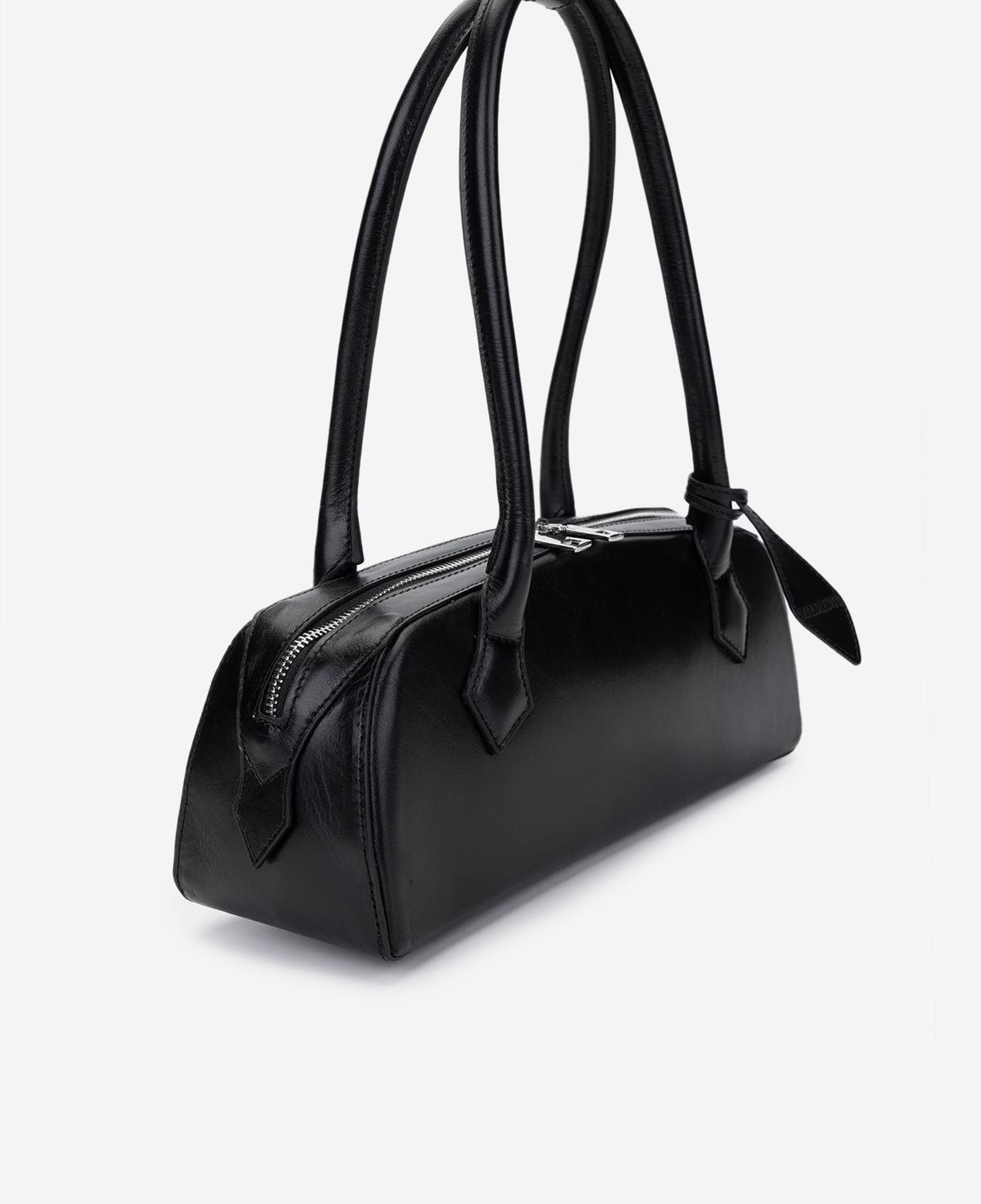 Valmenti Kadın Hakiki Deri Siyah Kol Çantası