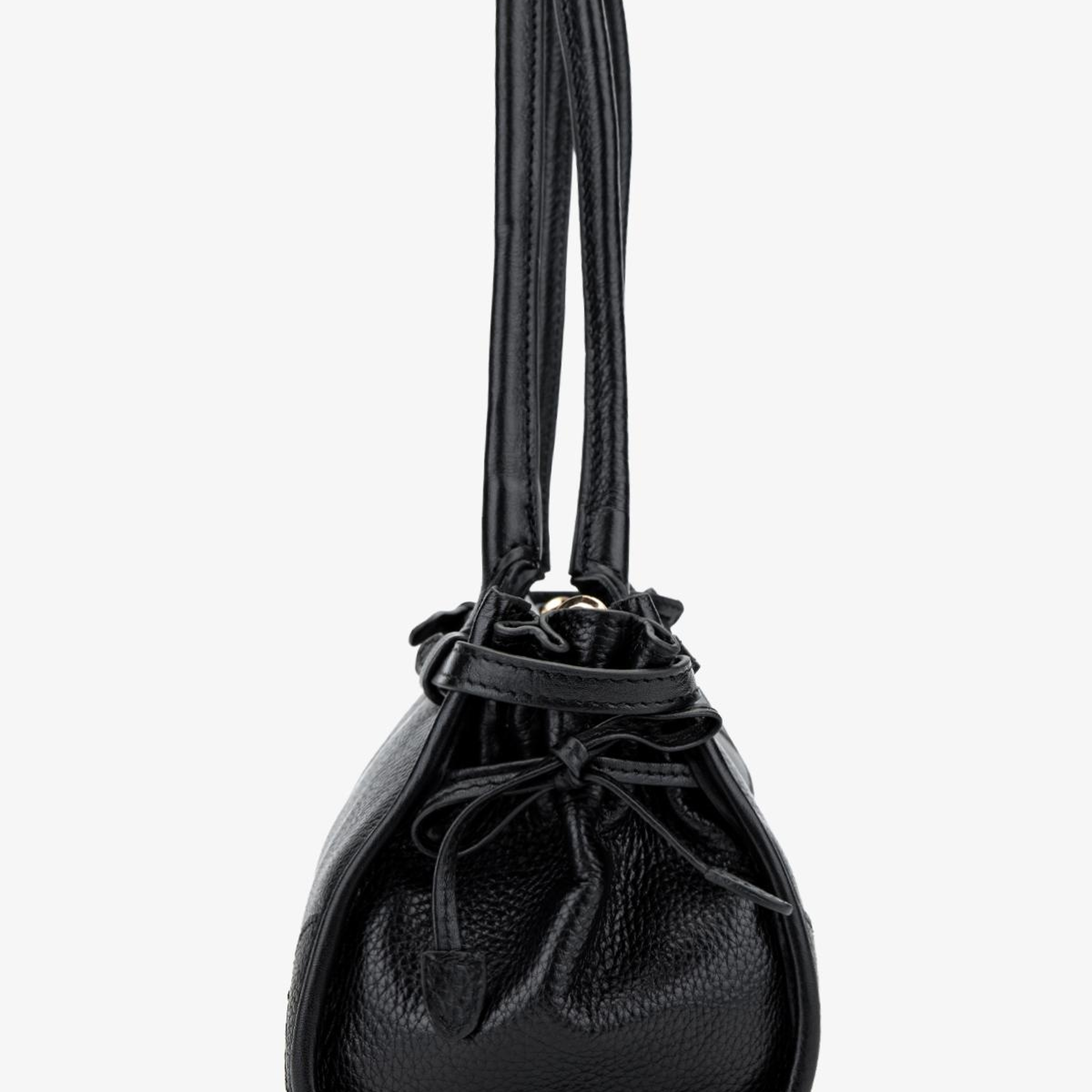 Valmenti Kadın Hakiki Deri Siyah Floter Kol Çantası