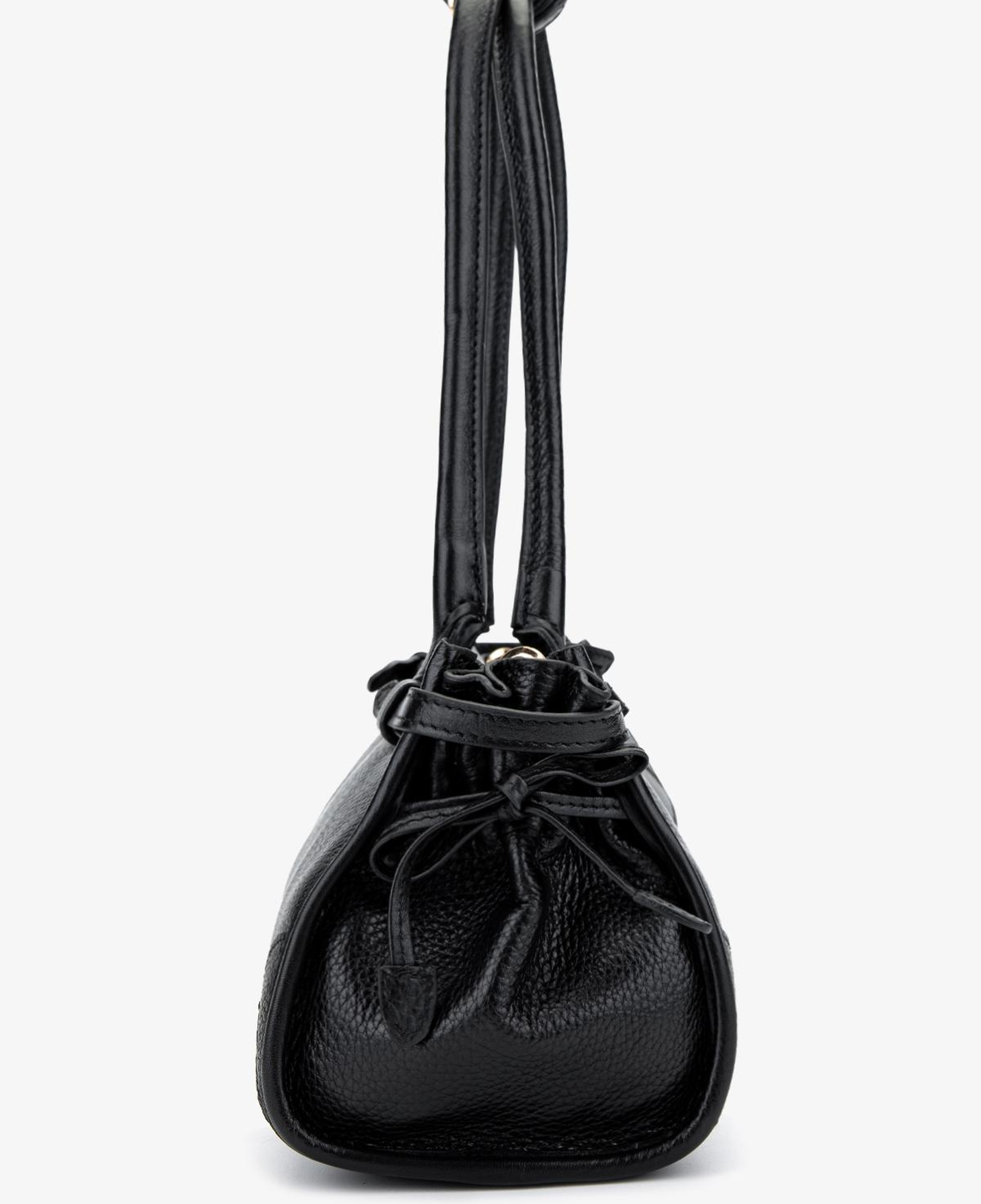 Valmenti Kadın Hakiki Deri Siyah Floter Kol Çantası