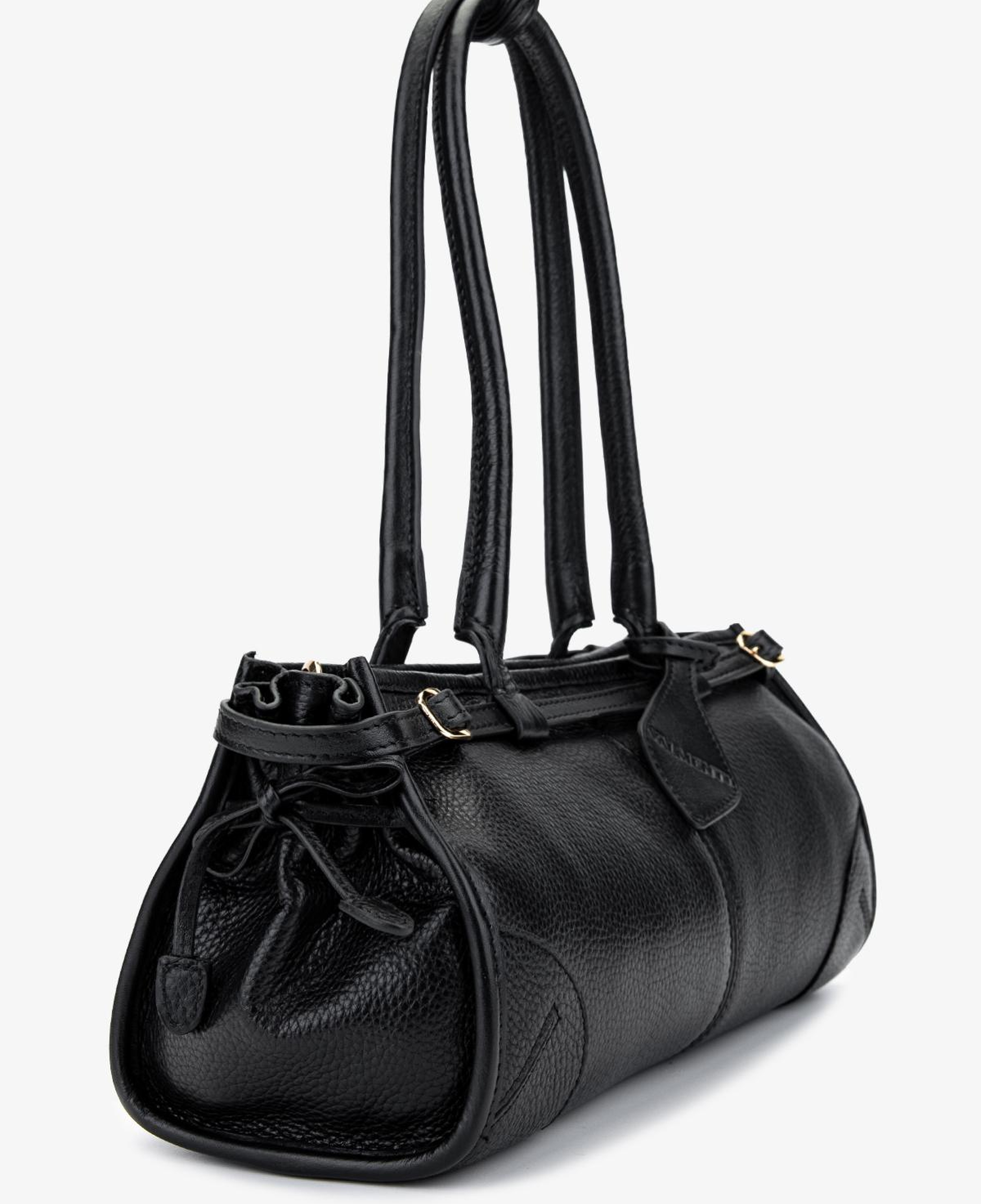 Valmenti Kadın Hakiki Deri Siyah Floter Kol Çantası