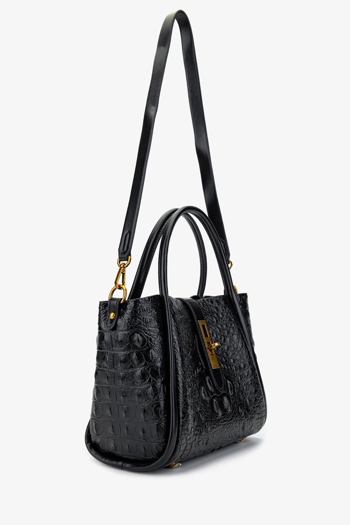 Valmenti Kadın Suni Deri Siyah Omuz Çanta