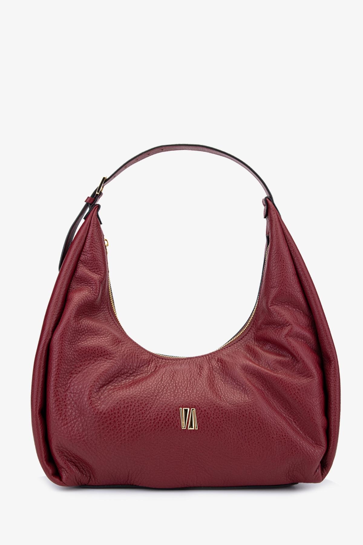 Valmenti Kadın Hakiki Deri Bordo Omuz Çanta