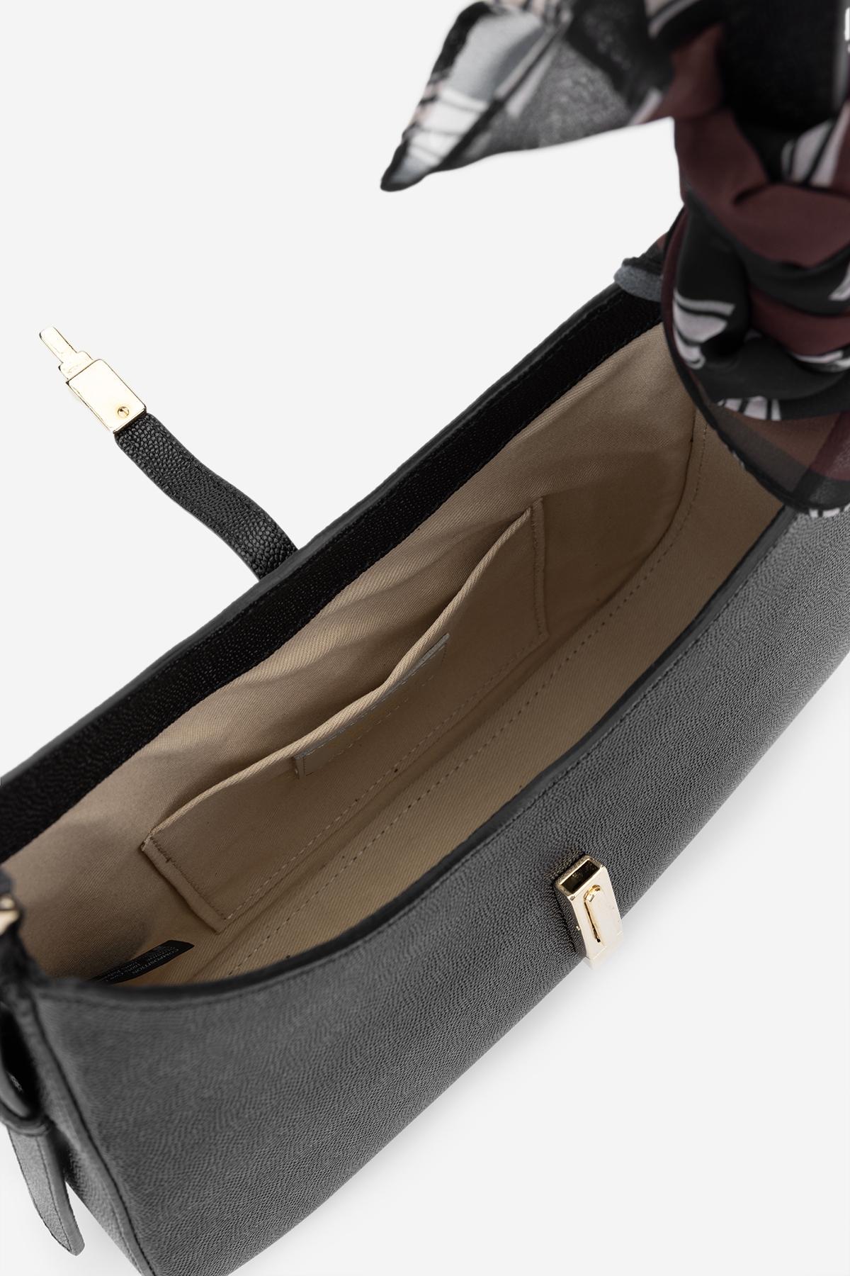 Valmenti Kadın Hakiki Deri Siyah Omuz Çanta