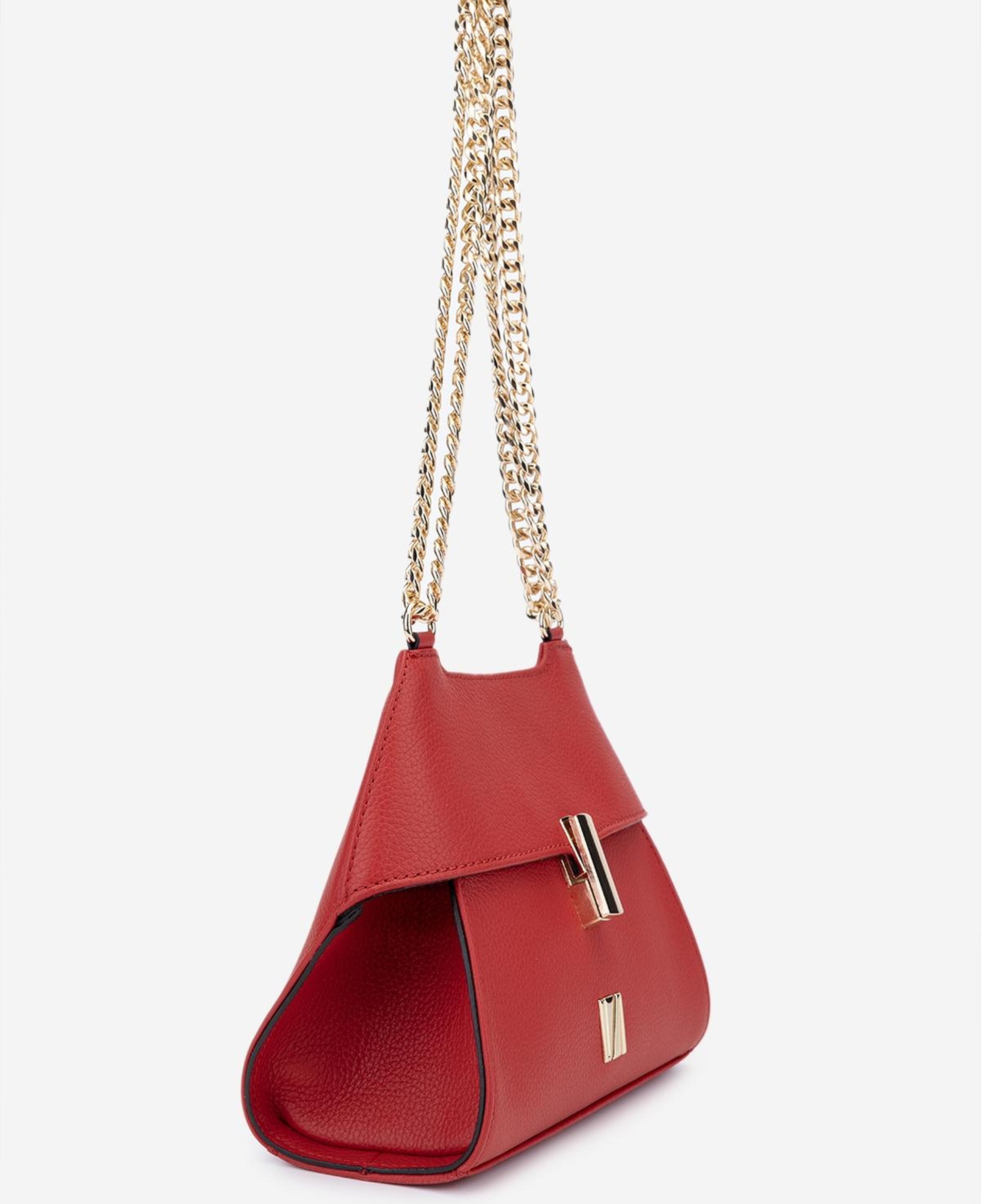 Valmenti Kadın Hakiki Deri Kırmızı Omuz Çanta