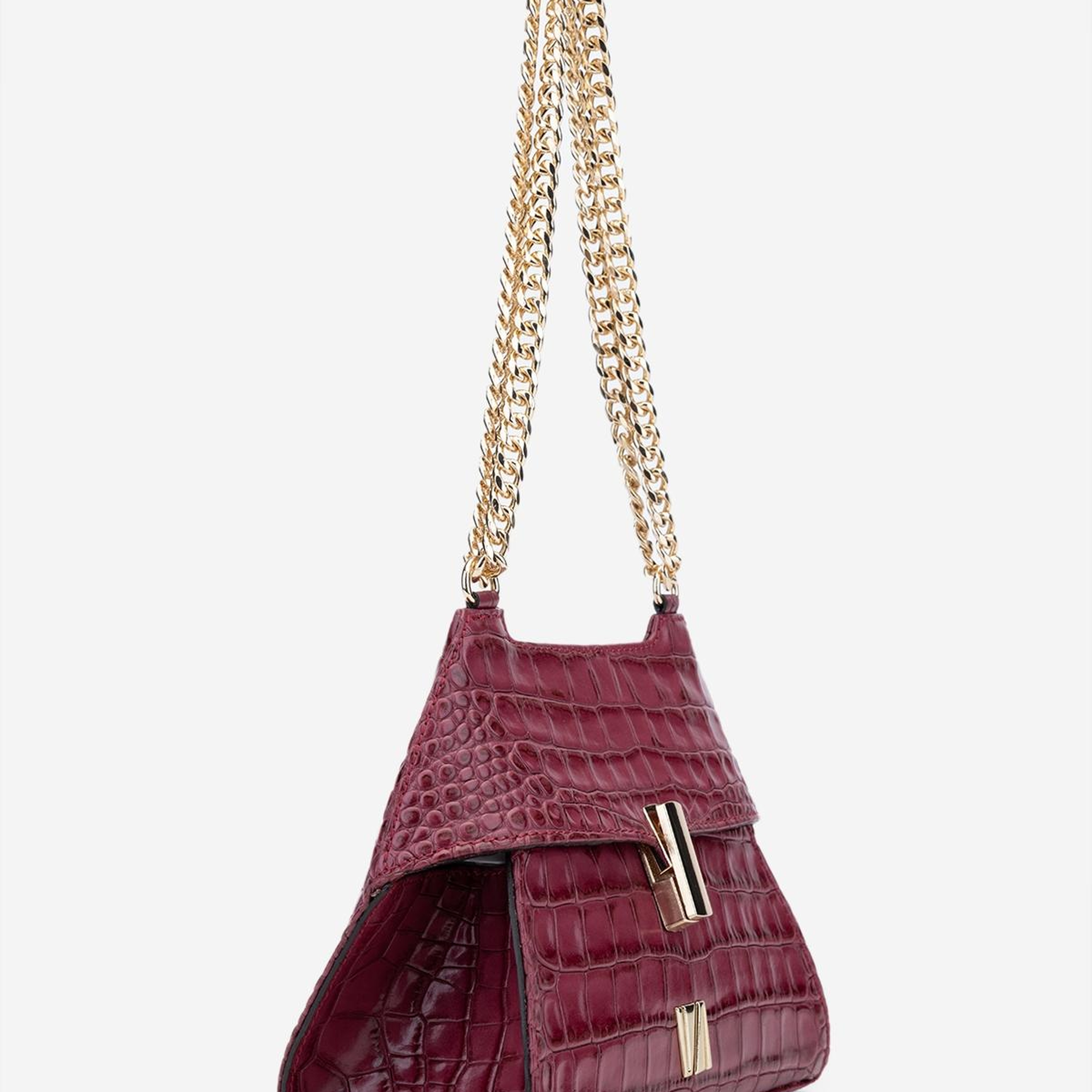 Valmenti Kadın Hakiki Deri Fuşya Omuz Çanta