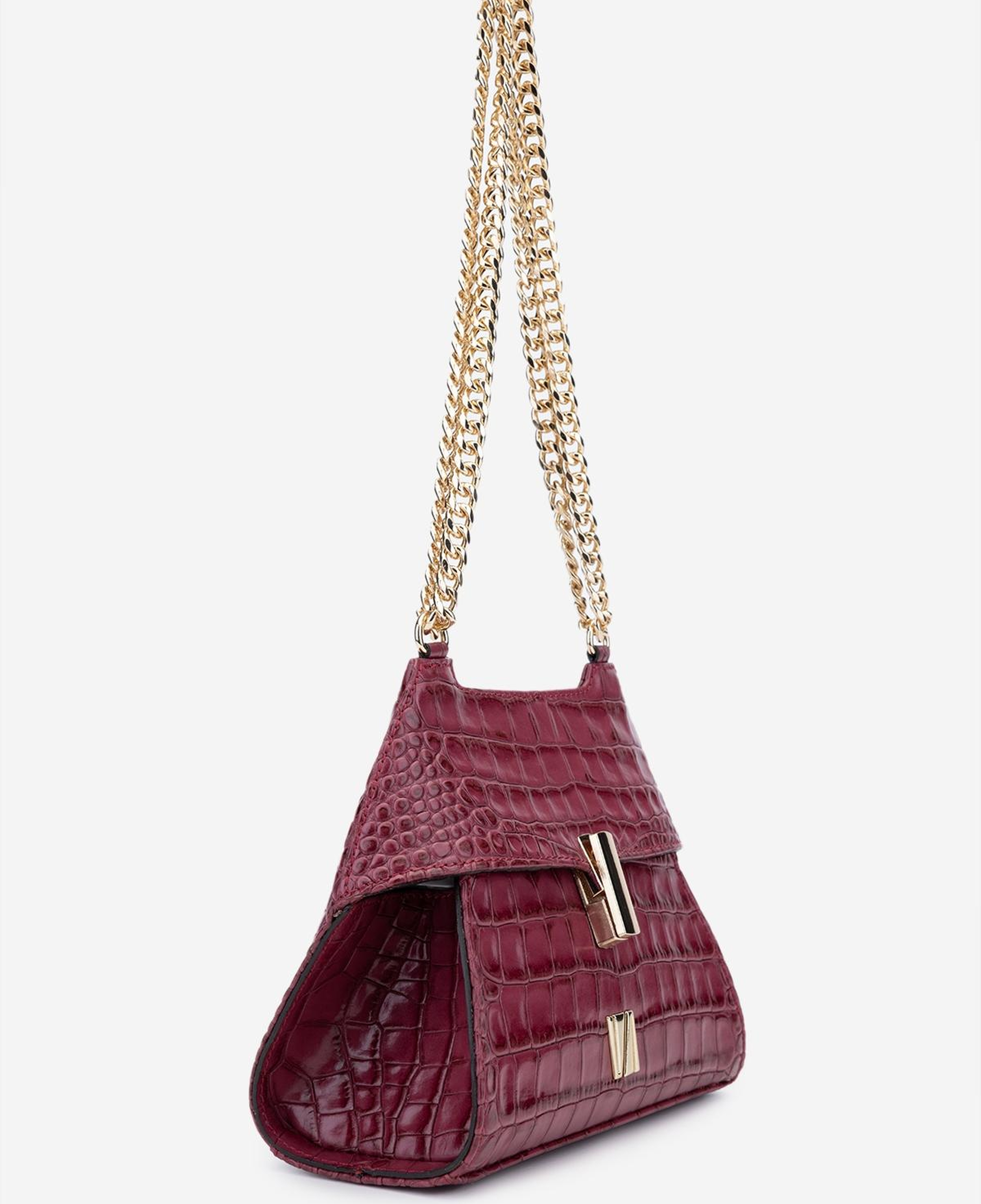 Valmenti Kadın Hakiki Deri Fuşya Omuz Çanta