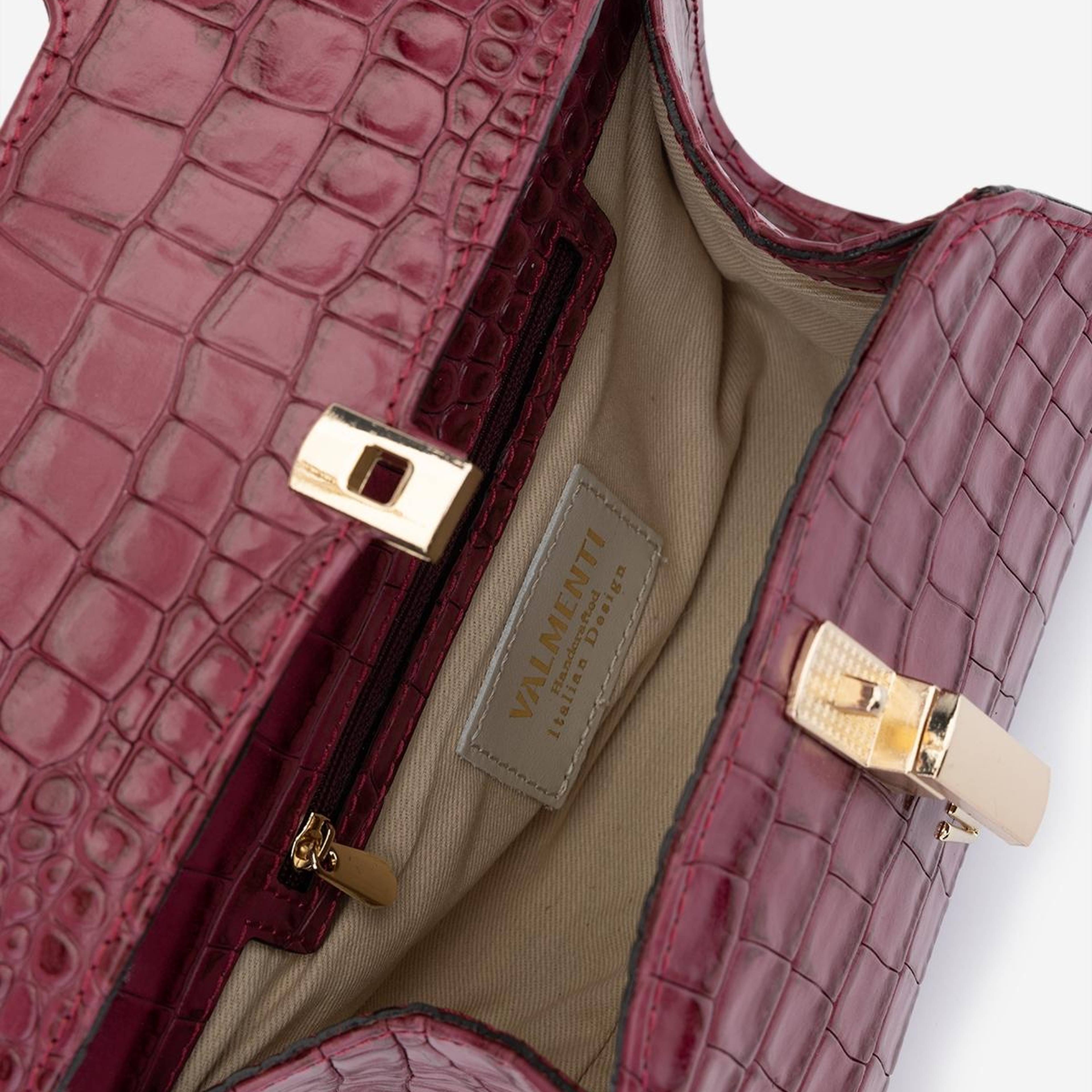 Valmenti Kadın Hakiki Deri Fuşya Omuz Çanta