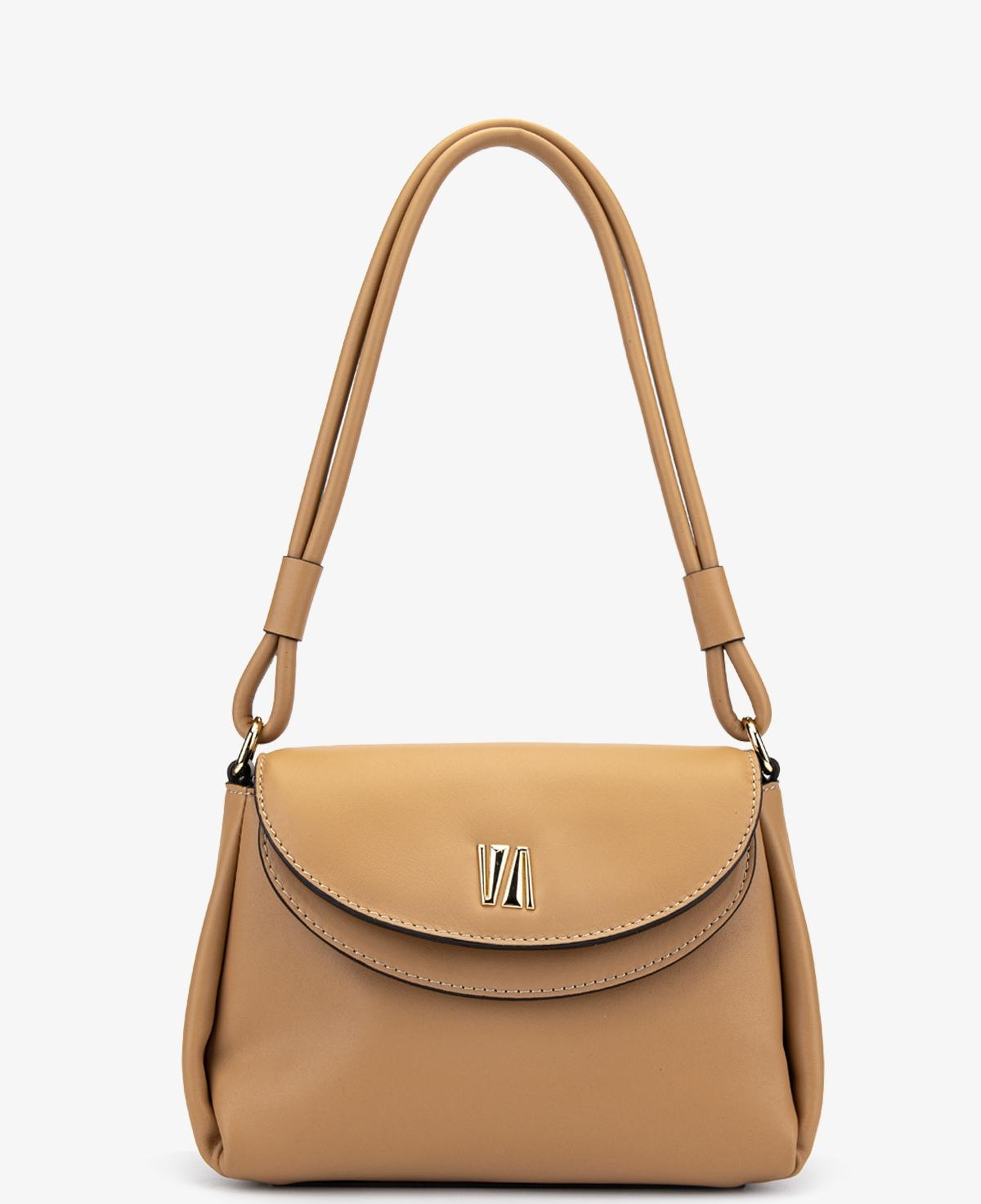 Valmenti Kadın Hakiki Deri Bej Omuz Çanta