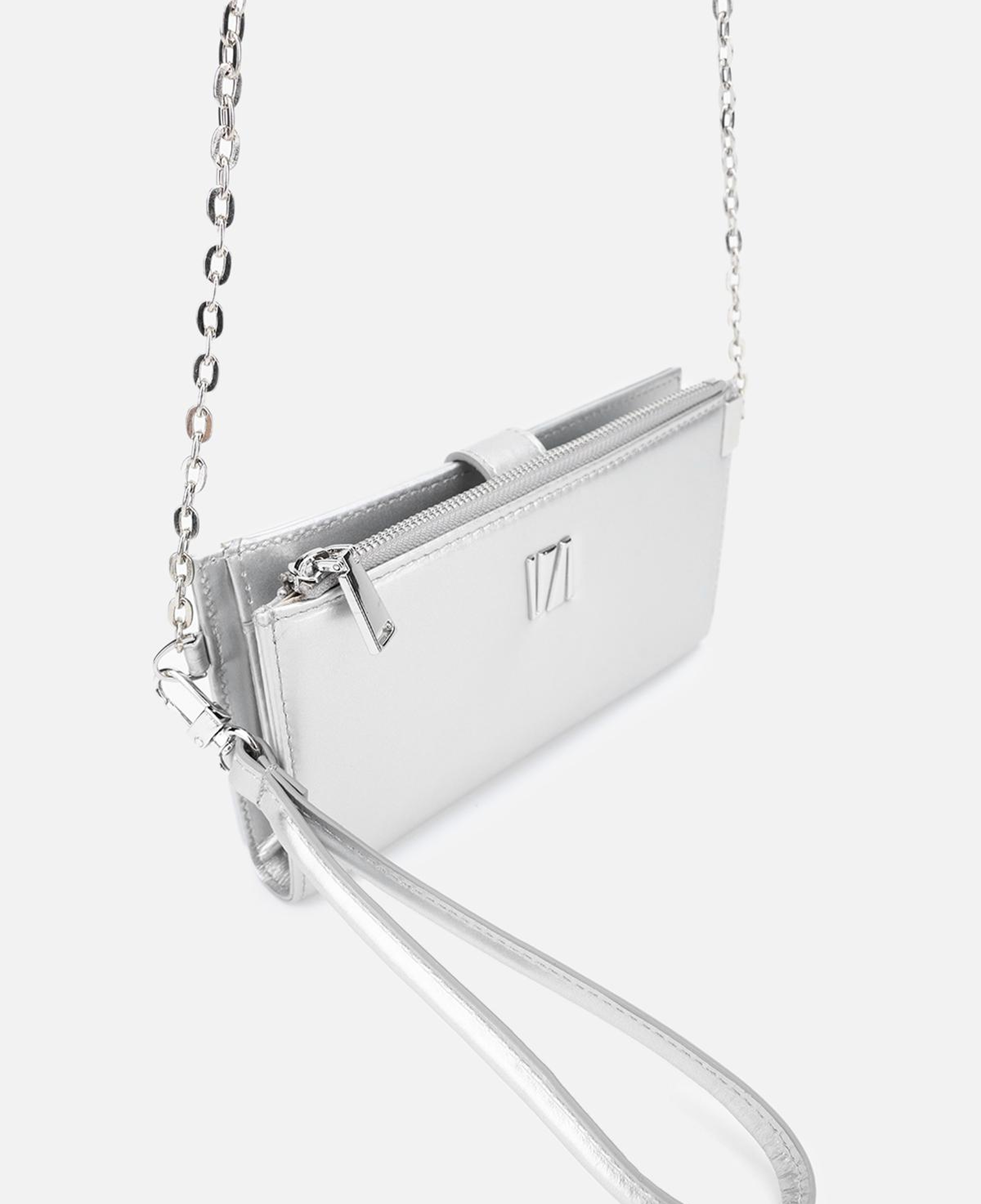 Valmenti Kadın Hakiki Deri Gri El Çantası