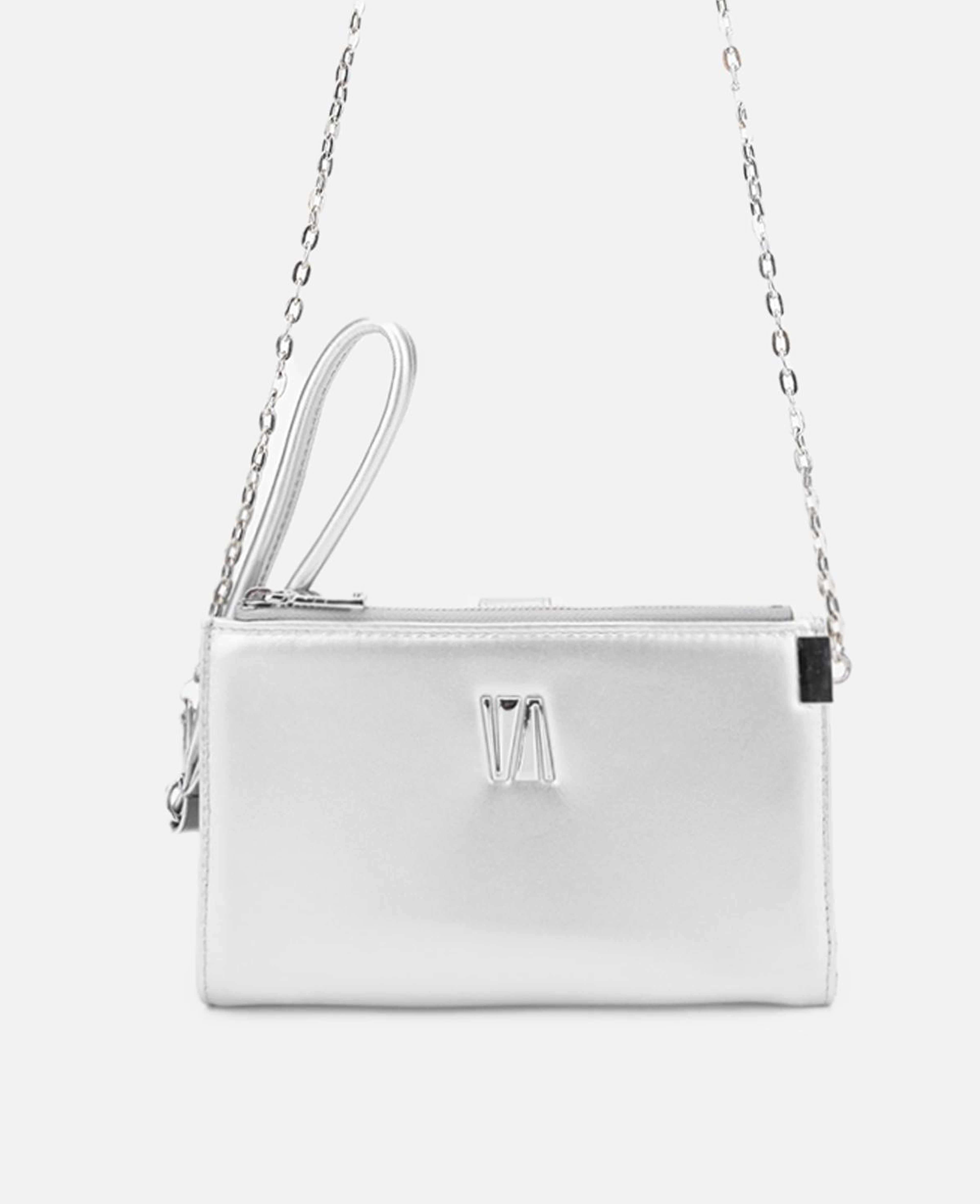 Valmenti Kadın Hakiki Deri Gri El Çantası