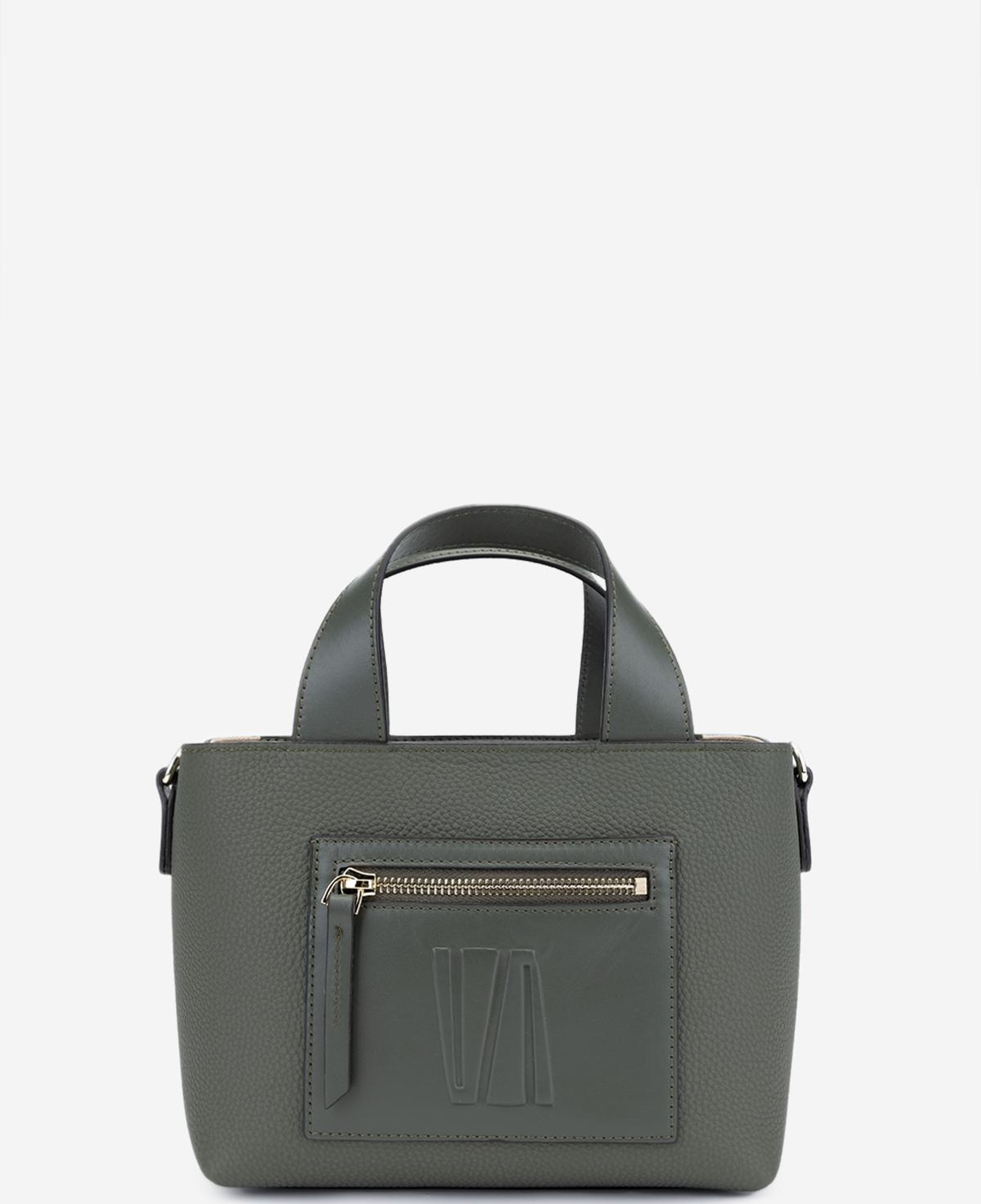 Valmenti Kadın Hakiki Deri Yeşil El Çantası