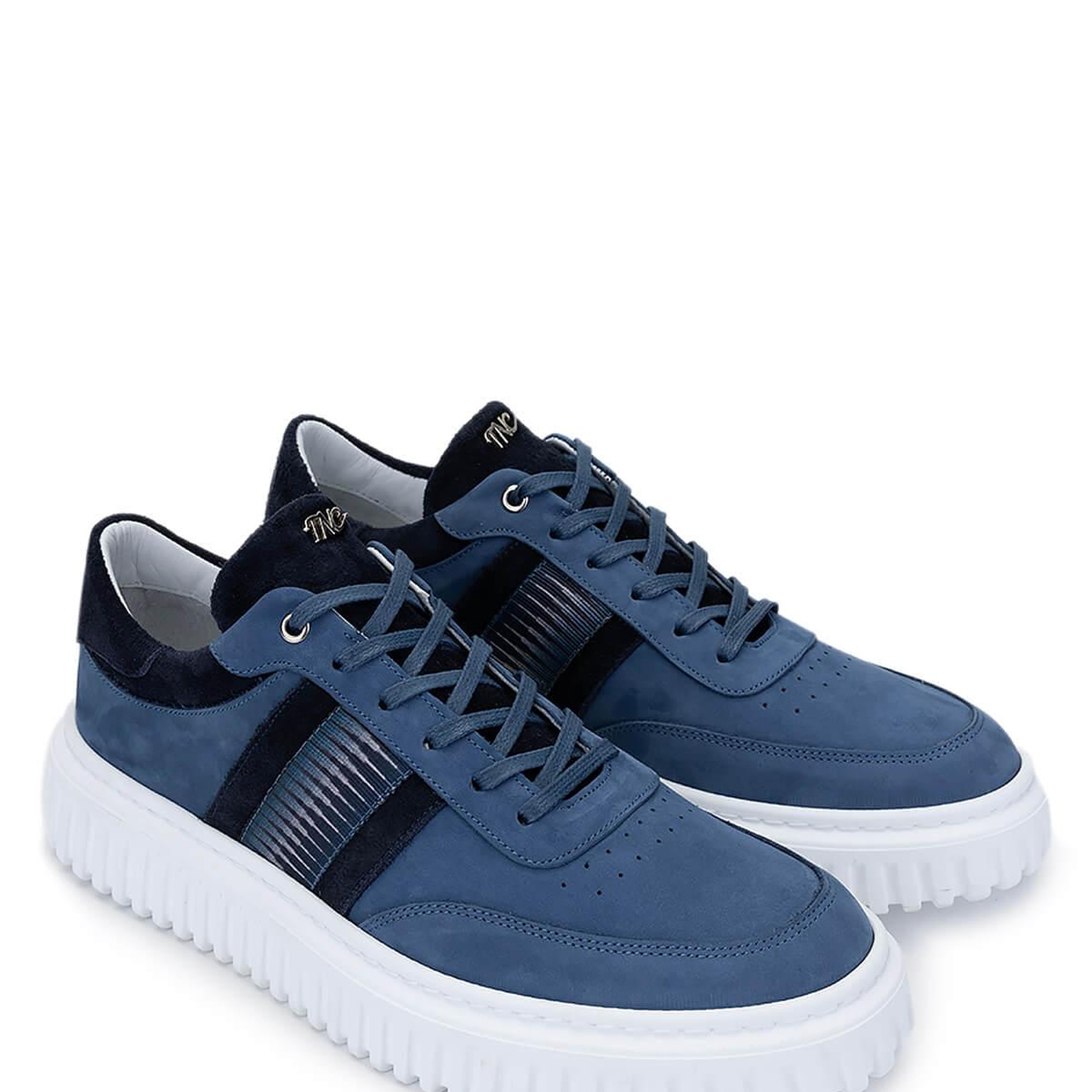 Tamer Tanca Erkek Hakiki Deri Mavi Sneakers & Spor Ayakkabı