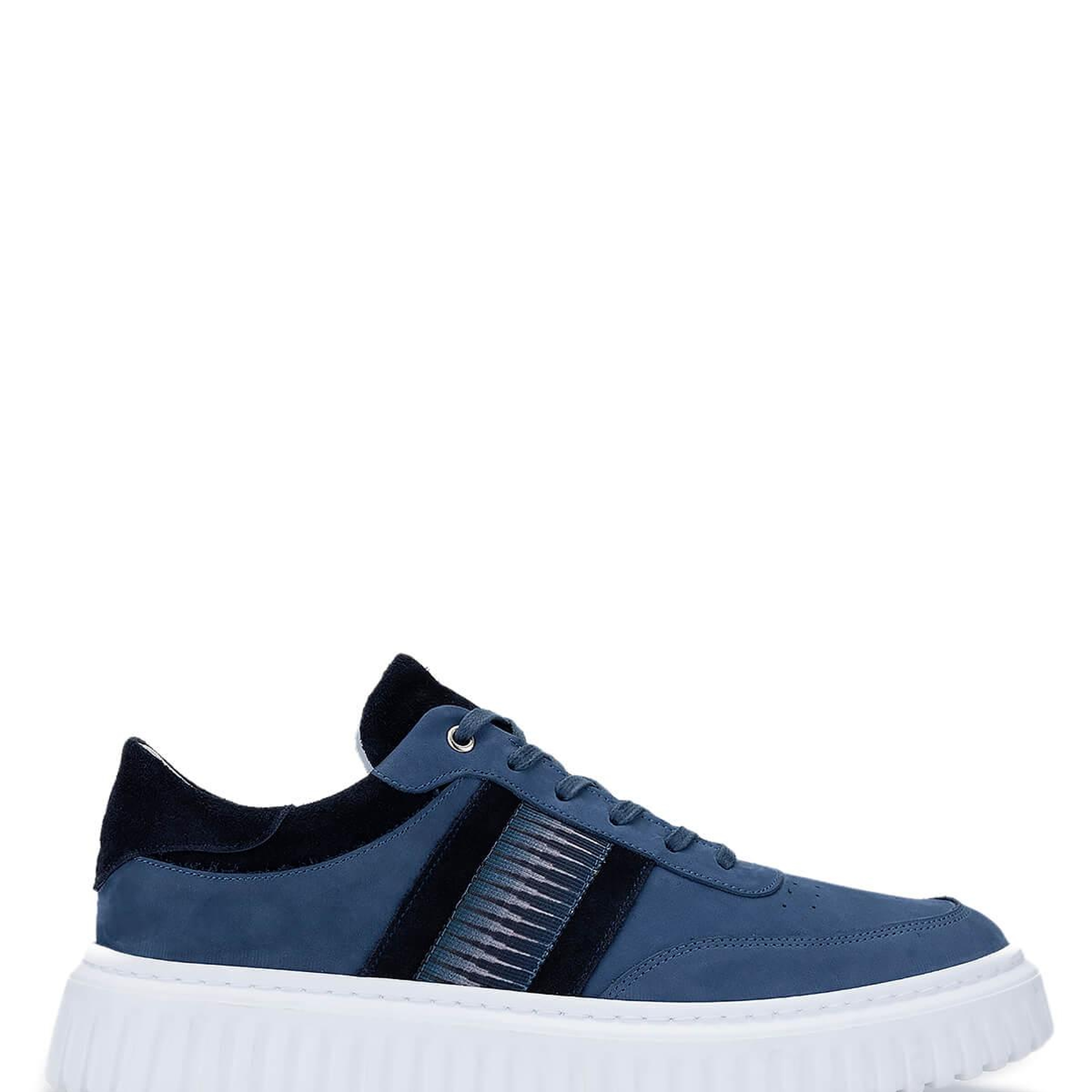 Tamer Tanca Erkek Hakiki Deri Mavi Sneakers & Spor Ayakkabı